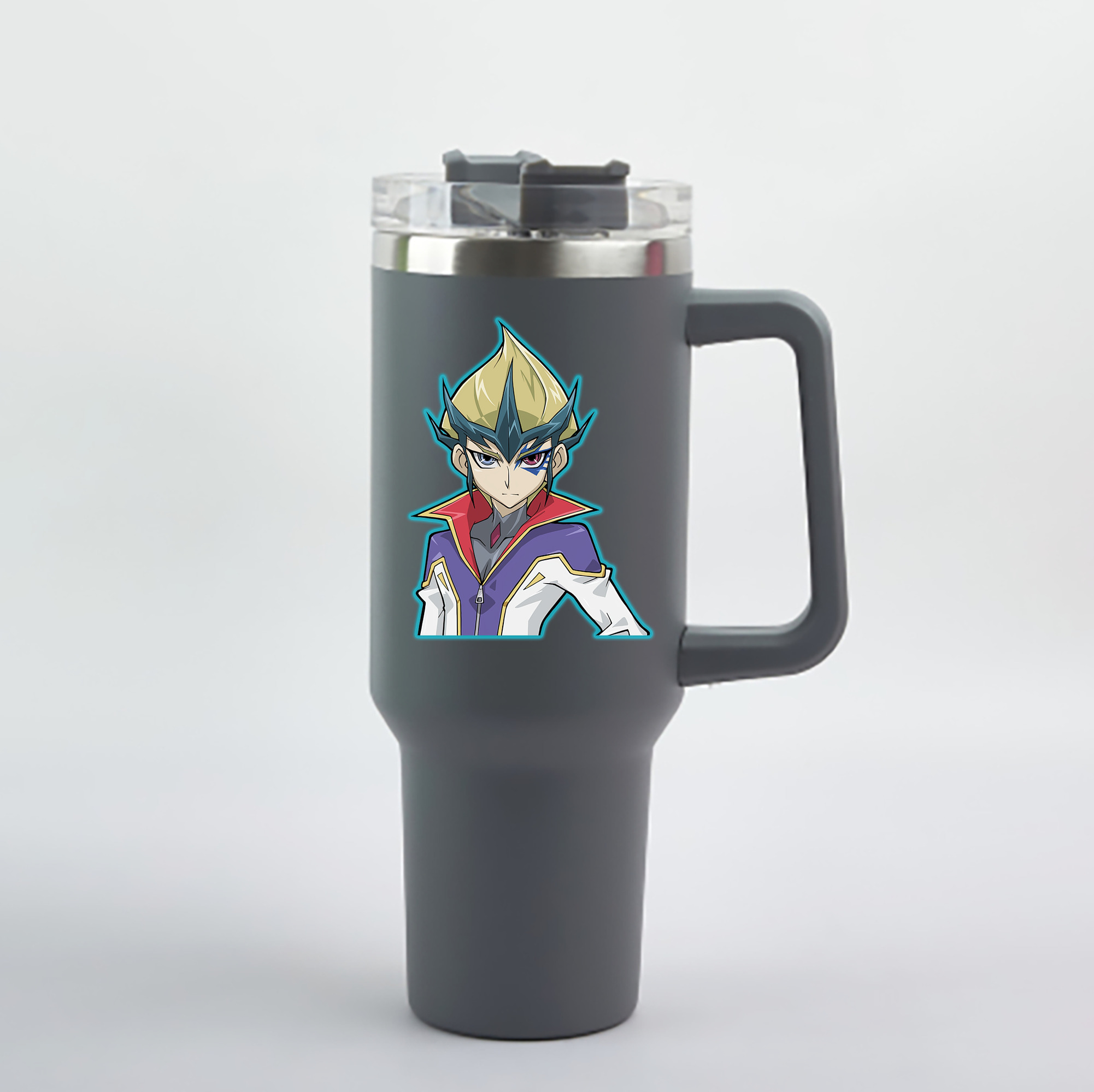 （画像用） 遊☆戯☆王 Yu-Gi-Oh! 1200mL車用タンブラー - クリスタルステッカー（プラスチックストロー付き）