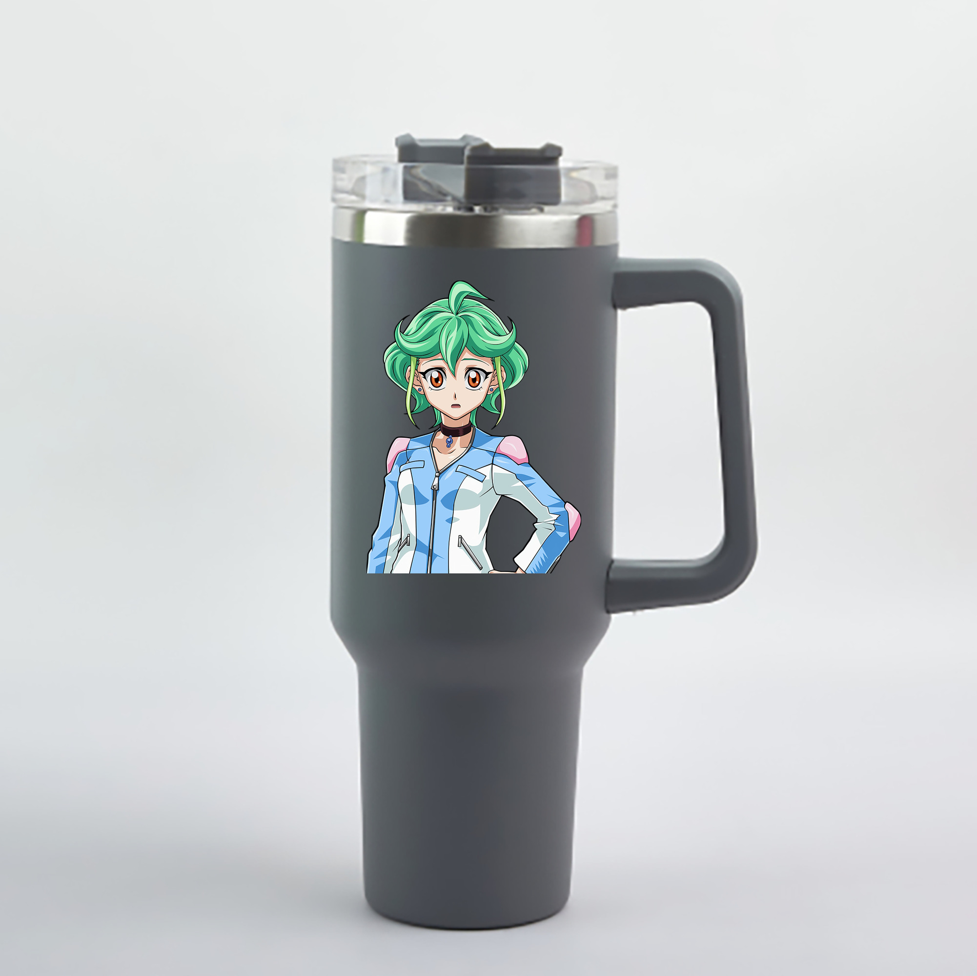 （画像用） 遊☆戯☆王 Yu-Gi-Oh! 1200mL車用タンブラー - クリスタルステッカー（プラスチックストロー付き）