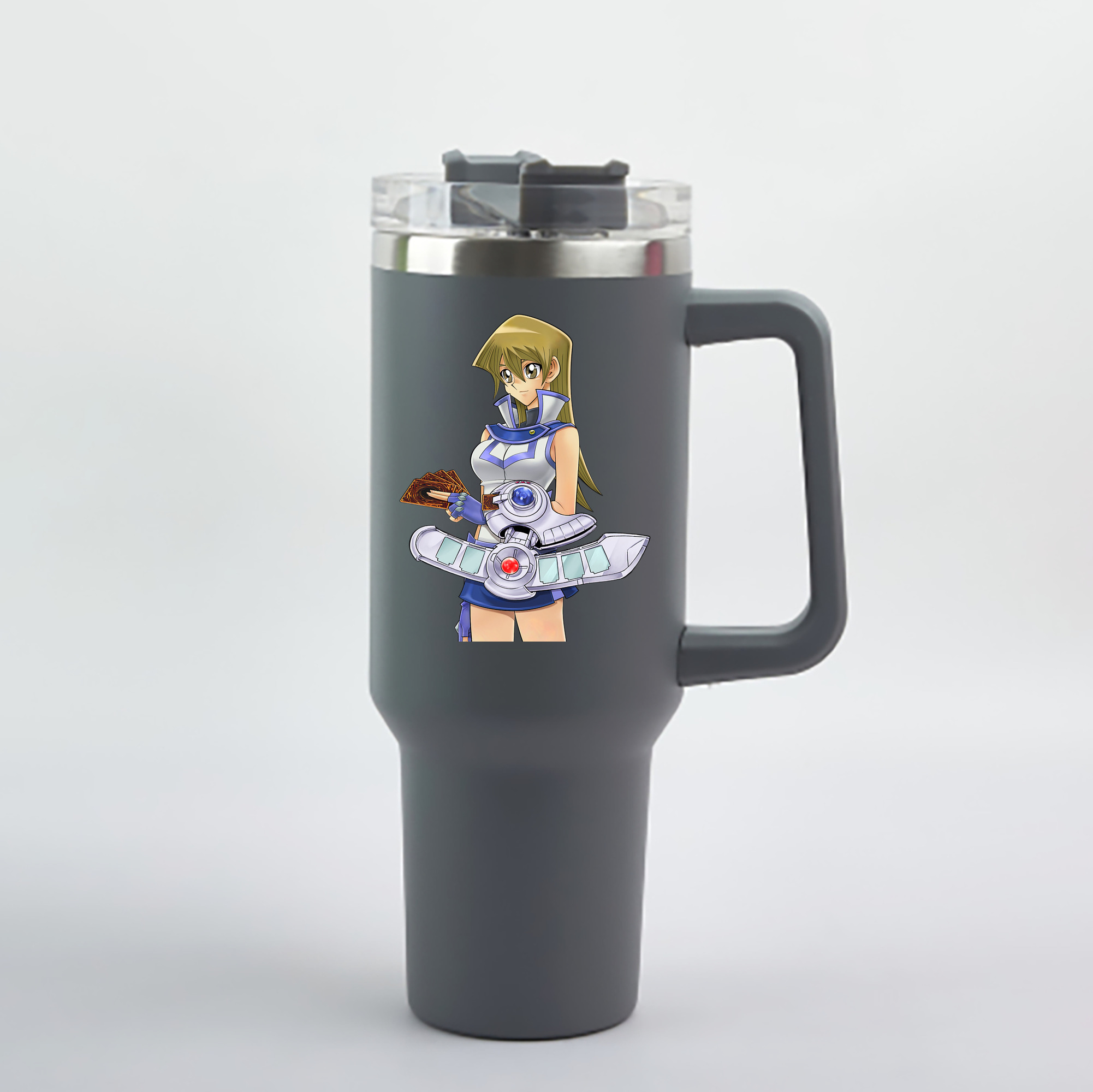 （画像用） 遊☆戯☆王 Yu-Gi-Oh! 1200mL車用タンブラー - クリスタルステッカー（プラスチックストロー付き）