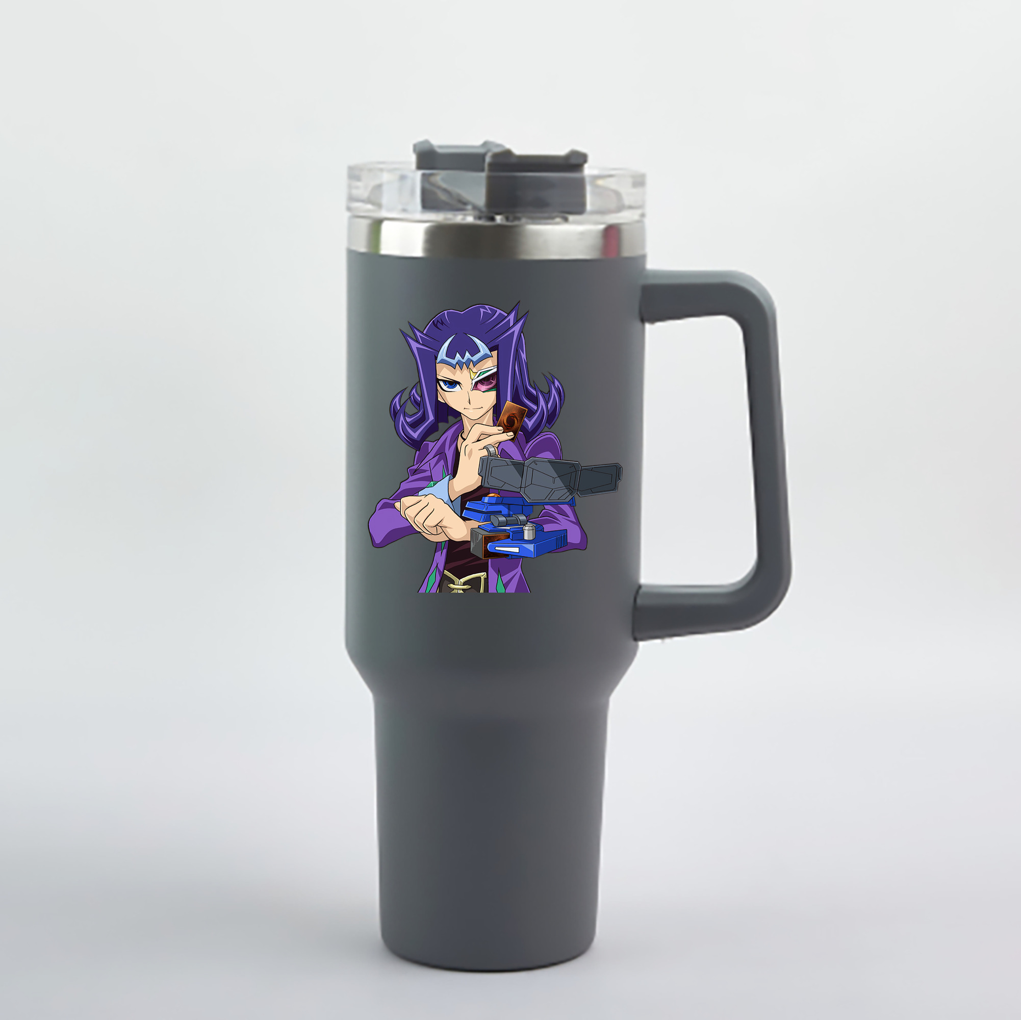 （画像用） 遊☆戯☆王 Yu-Gi-Oh! 1200mL車用タンブラー - クリスタルステッカー（プラスチックストロー付き）
