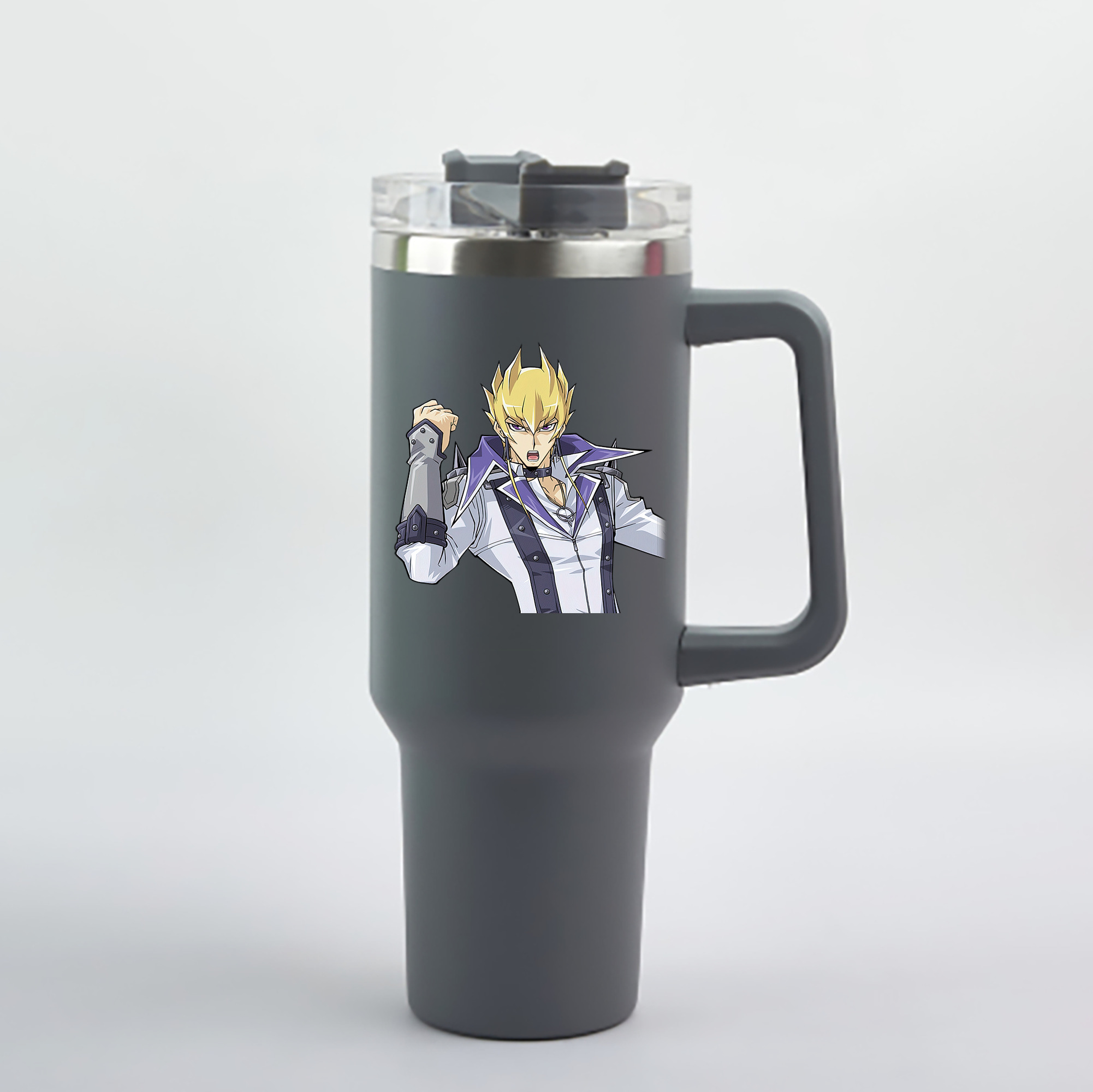 （画像用） 遊☆戯☆王 Yu-Gi-Oh! 1200mL車用タンブラー - クリスタルステッカー（プラスチックストロー付き）