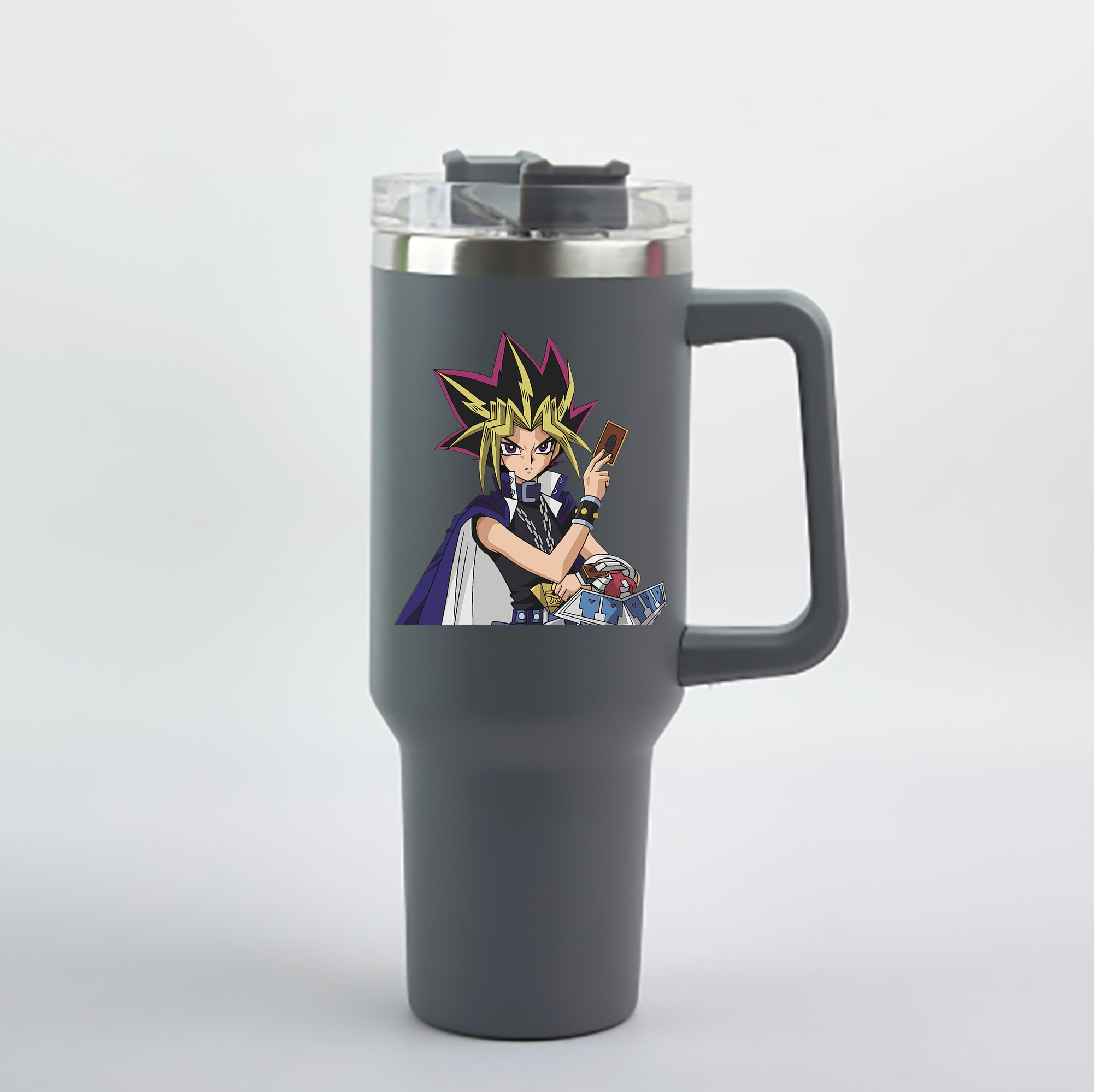 （画像用） 遊☆戯☆王 Yu-Gi-Oh! 1200mL車用タンブラー - クリスタルステッカー（プラスチックストロー付き）