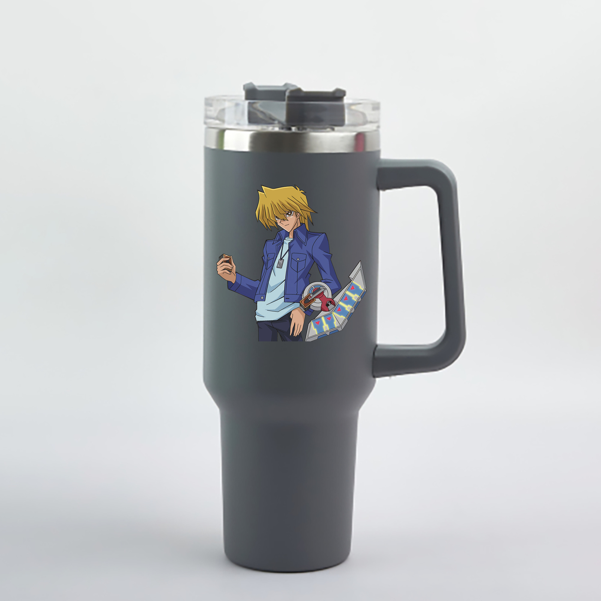 （画像用） 遊☆戯☆王 Yu-Gi-Oh! 1200mL車用タンブラー - クリスタルステッカー（プラスチックストロー付き）