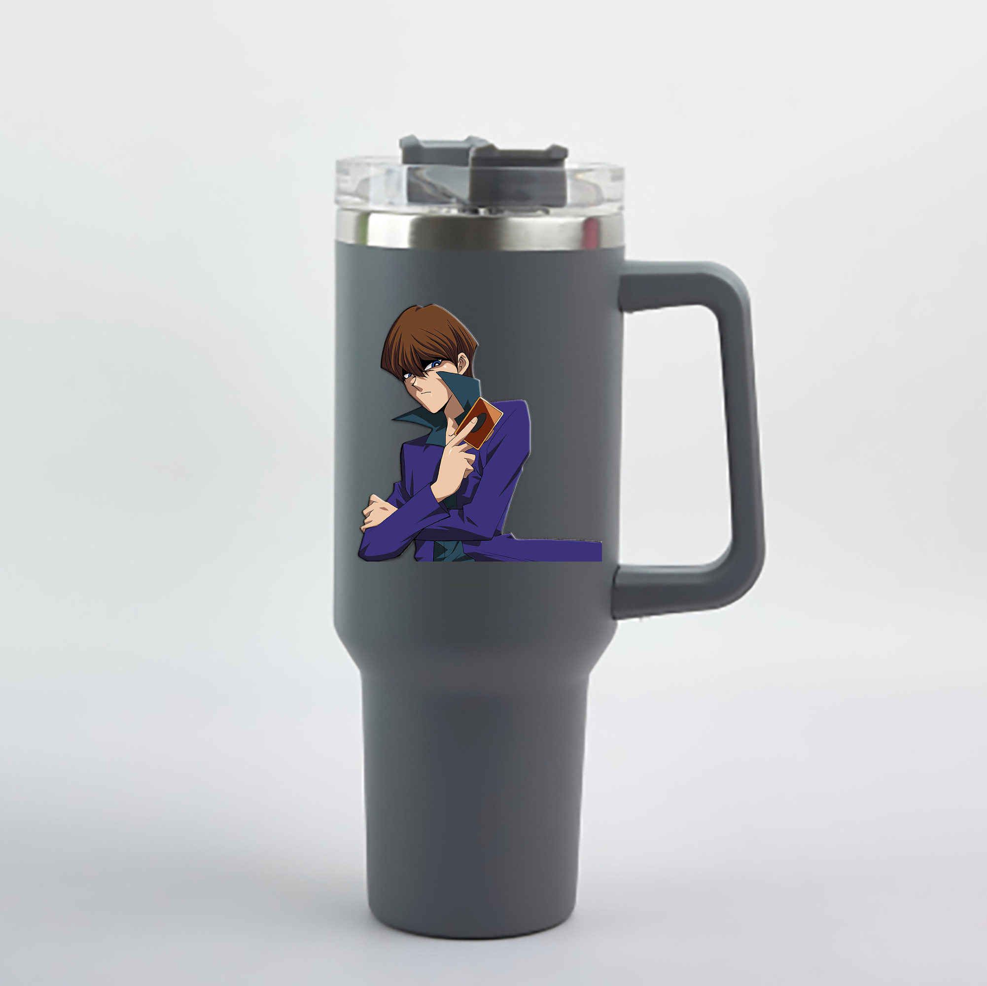 （画像用） 遊☆戯☆王 Yu-Gi-Oh! 1200mL車用タンブラー - クリスタルステッカー（プラスチックストロー付き）