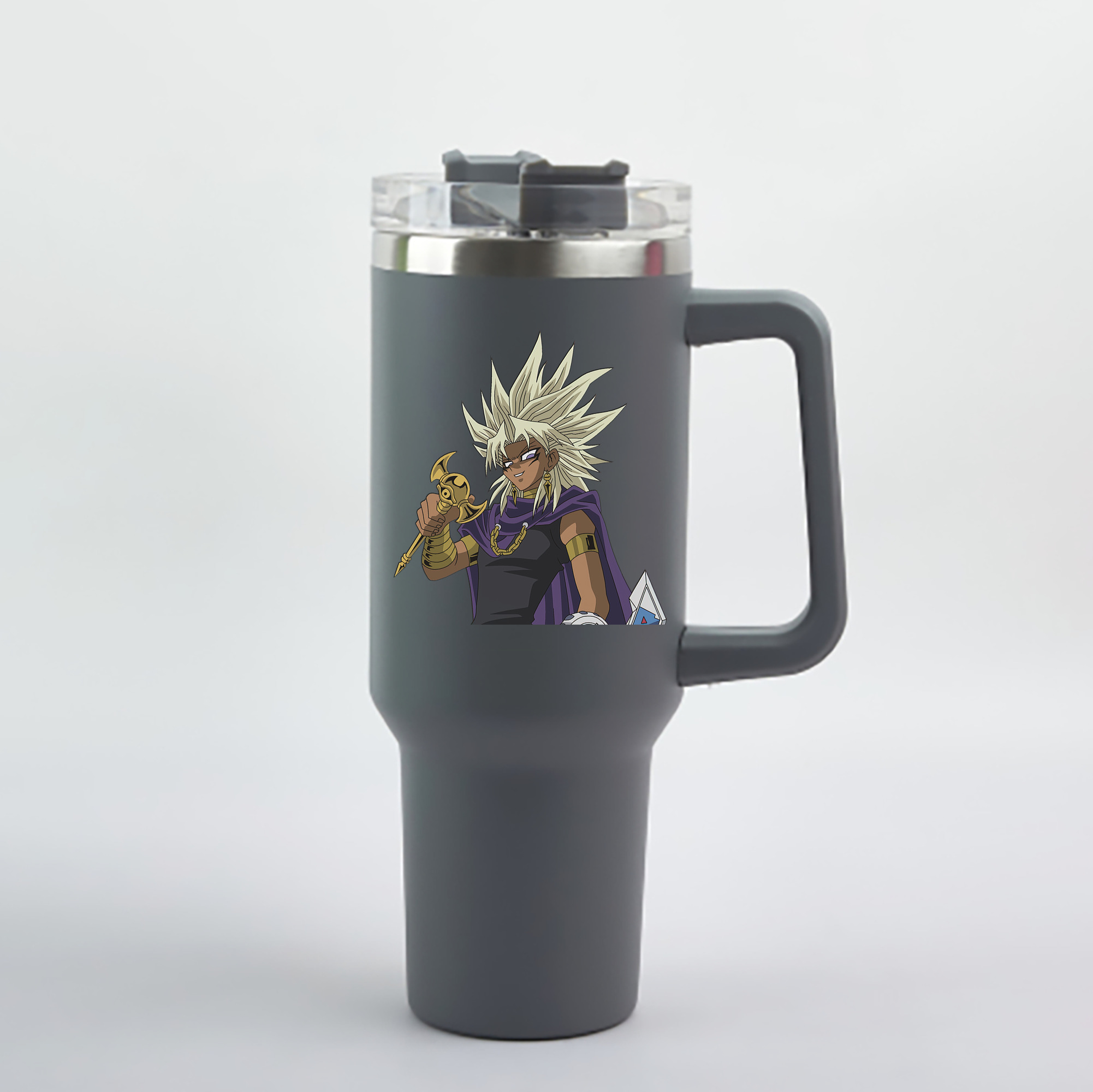 （画像用） 遊☆戯☆王 Yu-Gi-Oh! 1200mL車用タンブラー - クリスタルステッカー（プラスチックストロー付き）
