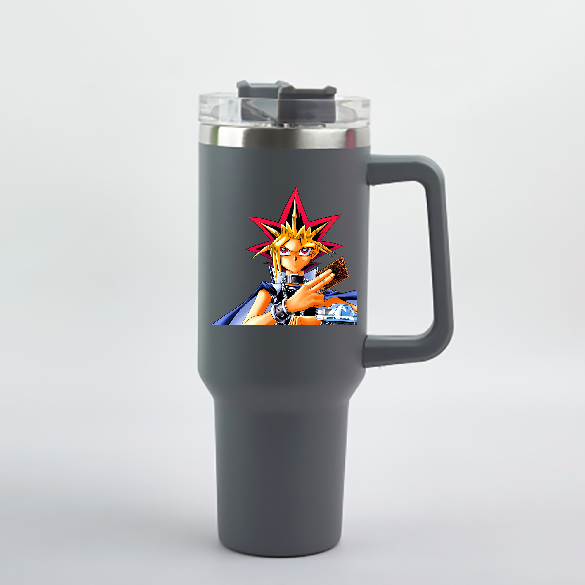 （画像用） 遊☆戯☆王 Yu-Gi-Oh! 1200mL車用タンブラー - クリスタルステッカー（プラスチックストロー付き）