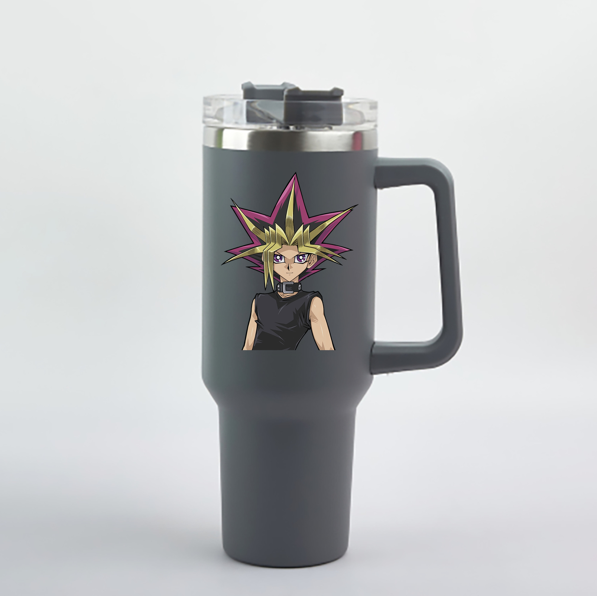 （画像用） 遊☆戯☆王 Yu-Gi-Oh! 1200mL車用タンブラー - クリスタルステッカー（プラスチックストロー付き）
