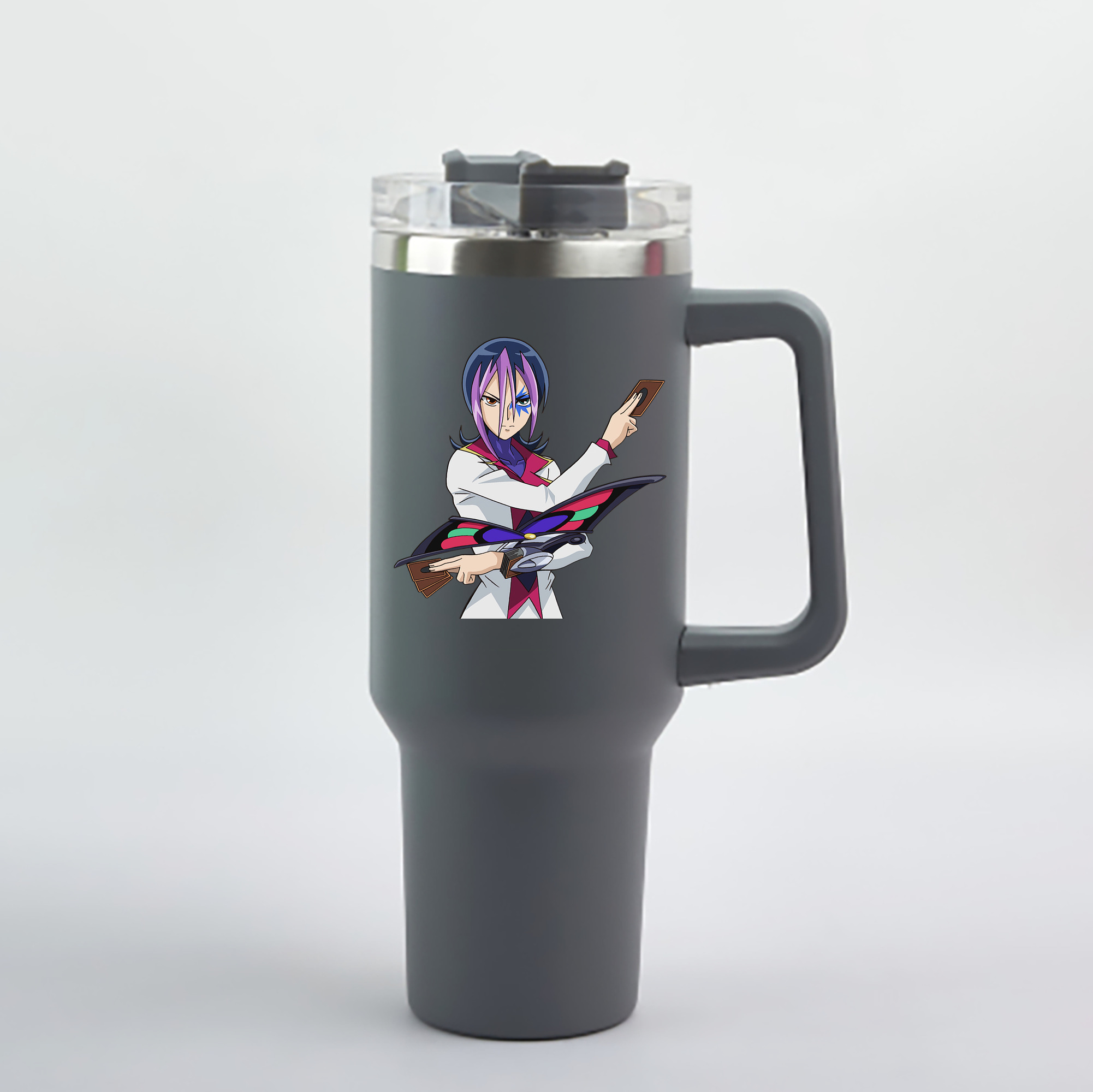 （画像用） 遊☆戯☆王 Yu-Gi-Oh! 1200mL車用タンブラー - クリスタルステッカー（プラスチックストロー付き）