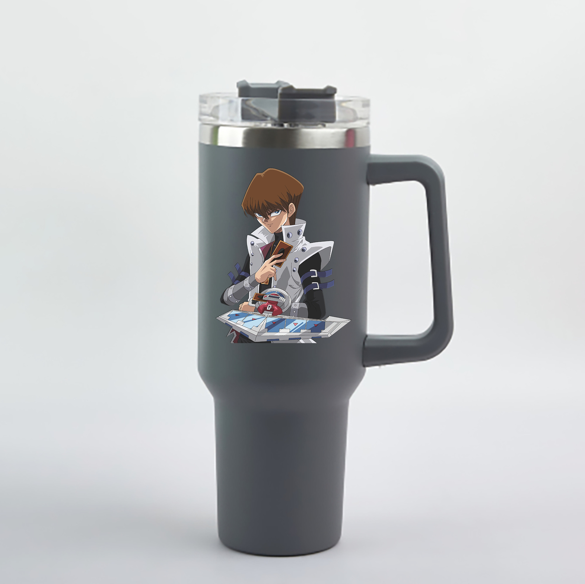 （画像用） 遊☆戯☆王 Yu-Gi-Oh! 1200mL車用タンブラー - クリスタルステッカー（プラスチックストロー付き）