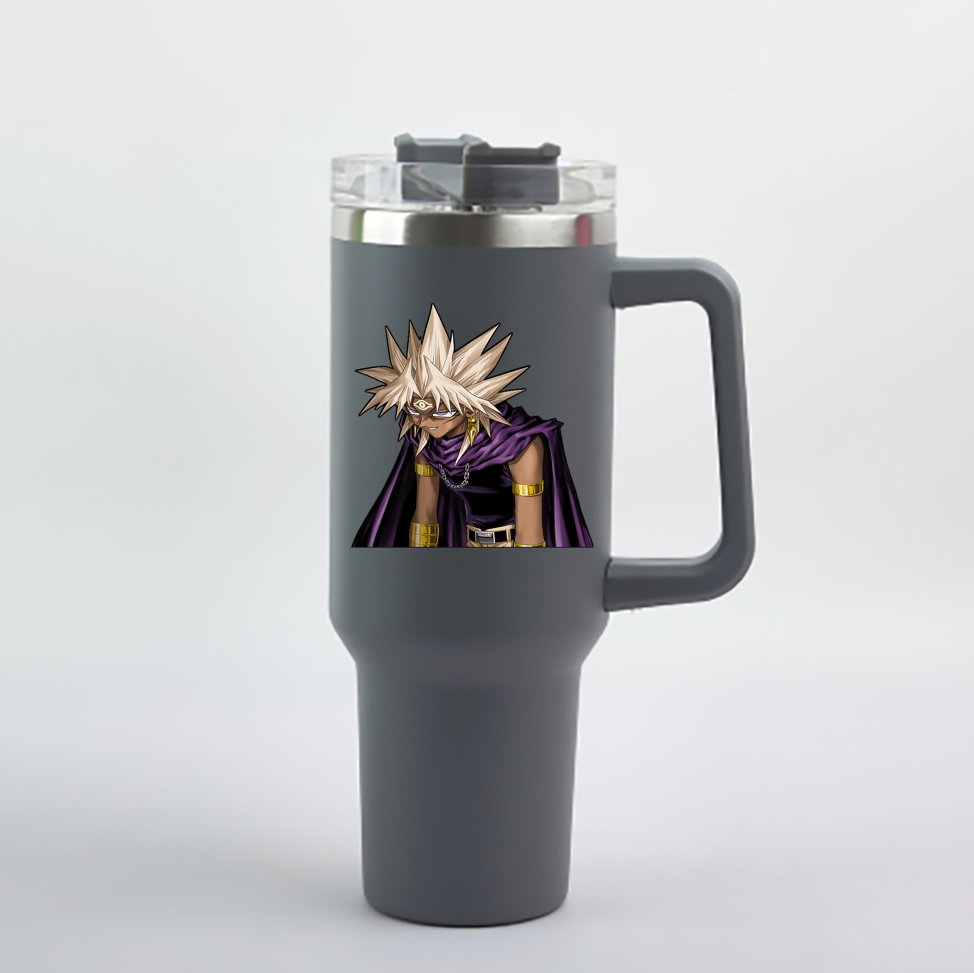 （画像用） 遊☆戯☆王 Yu-Gi-Oh! 1200mL車用タンブラー - クリスタルステッカー（プラスチックストロー付き）
