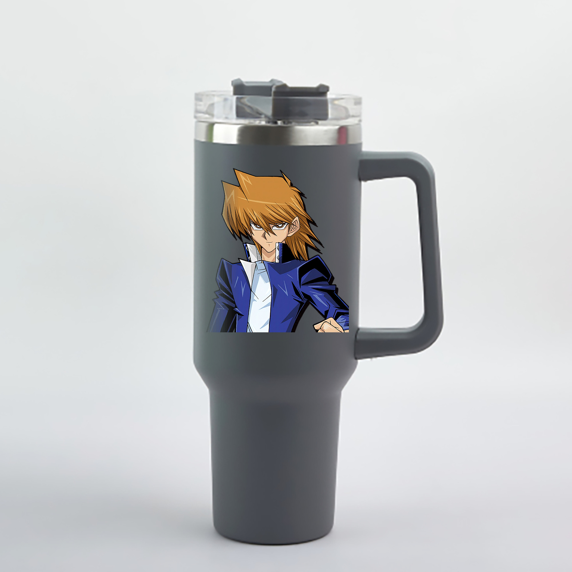 （画像用） 遊☆戯☆王 Yu-Gi-Oh! 1200mL車用タンブラー - クリスタルステッカー（プラスチックストロー付き）