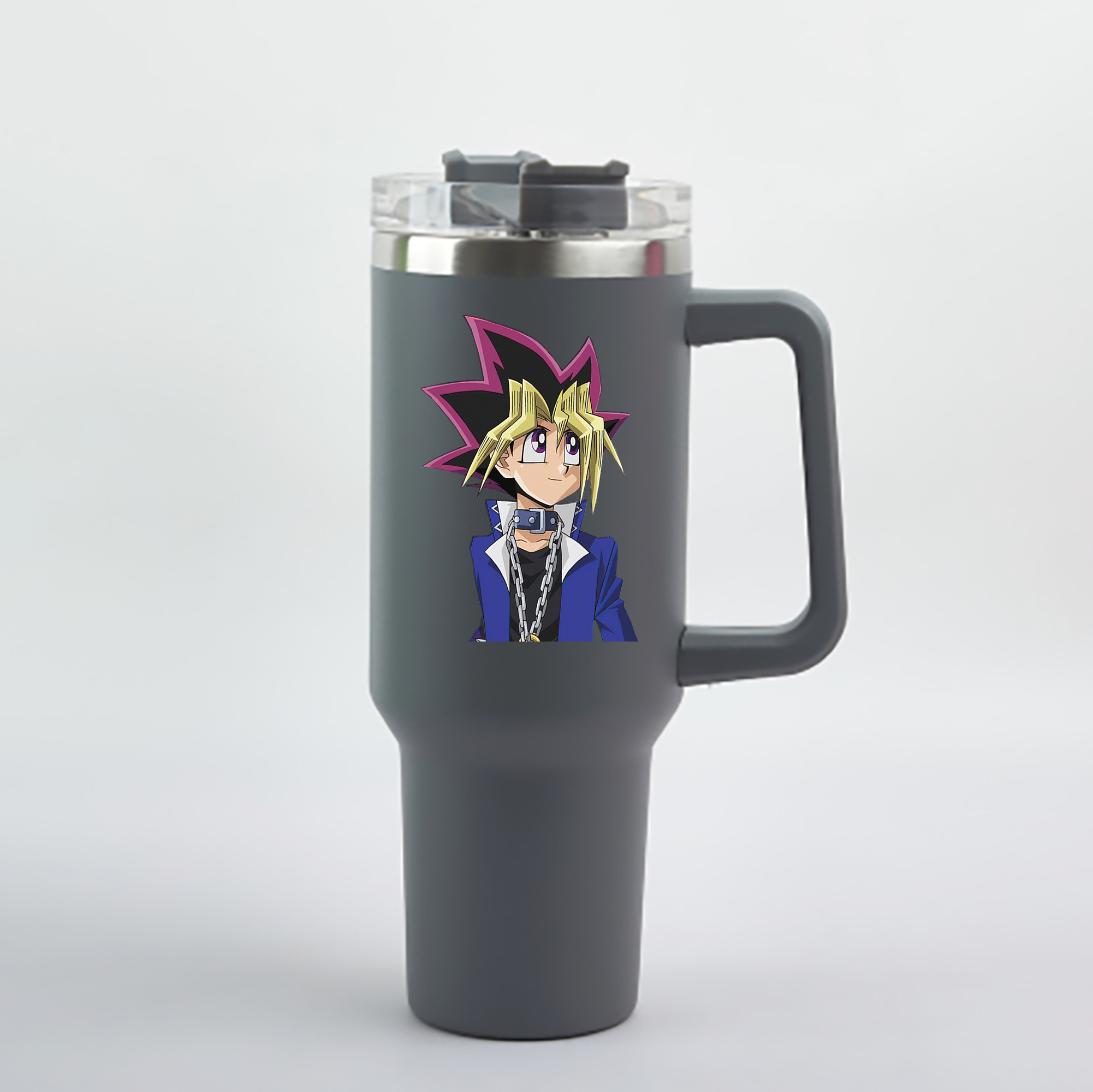 （画像用） 遊☆戯☆王 Yu-Gi-Oh! 1200mL車用タンブラー - クリスタルステッカー（プラスチックストロー付き）