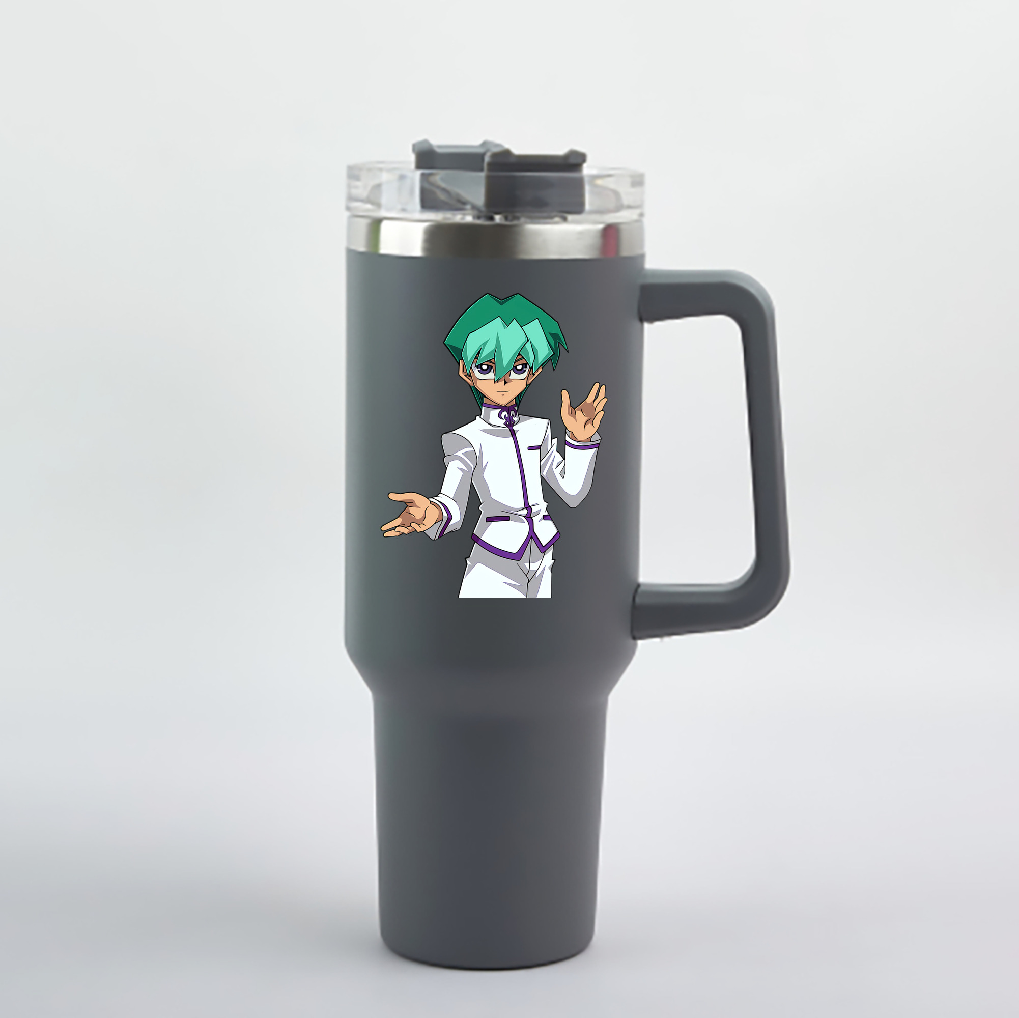 （画像用） 遊☆戯☆王 Yu-Gi-Oh! 1200mL車用タンブラー - クリスタルステッカー（プラスチックストロー付き）