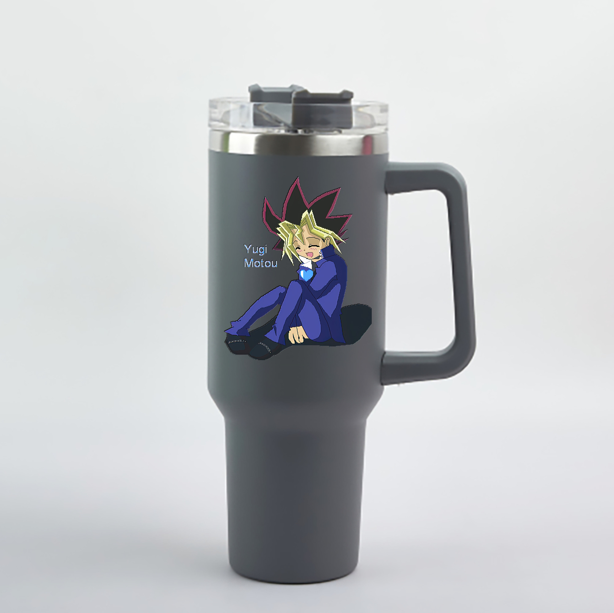（画像用） 遊☆戯☆王 Yu-Gi-Oh! 1200mL車用タンブラー - クリスタルステッカー（プラスチックストロー付き）