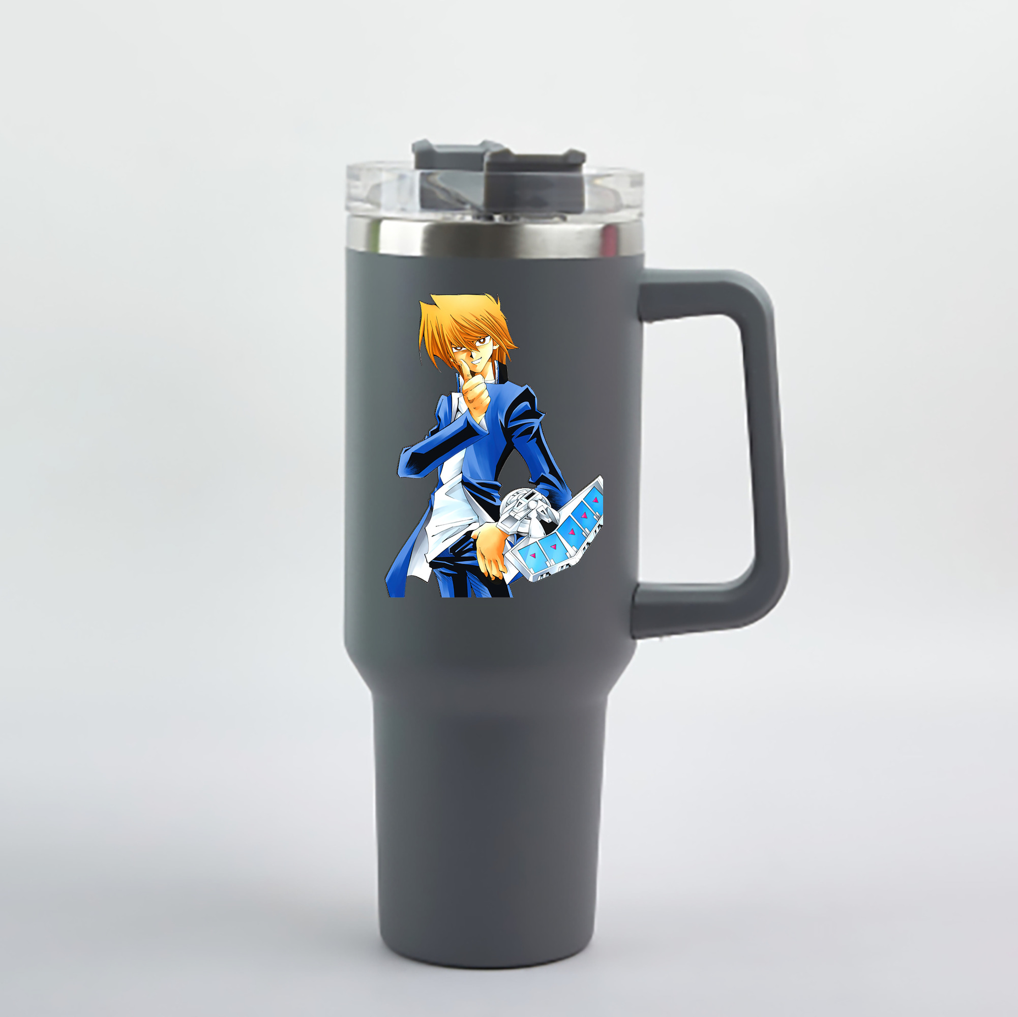 （画像用） 遊☆戯☆王 Yu-Gi-Oh! 1200mL車用タンブラー - クリスタルステッカー（プラスチックストロー付き）