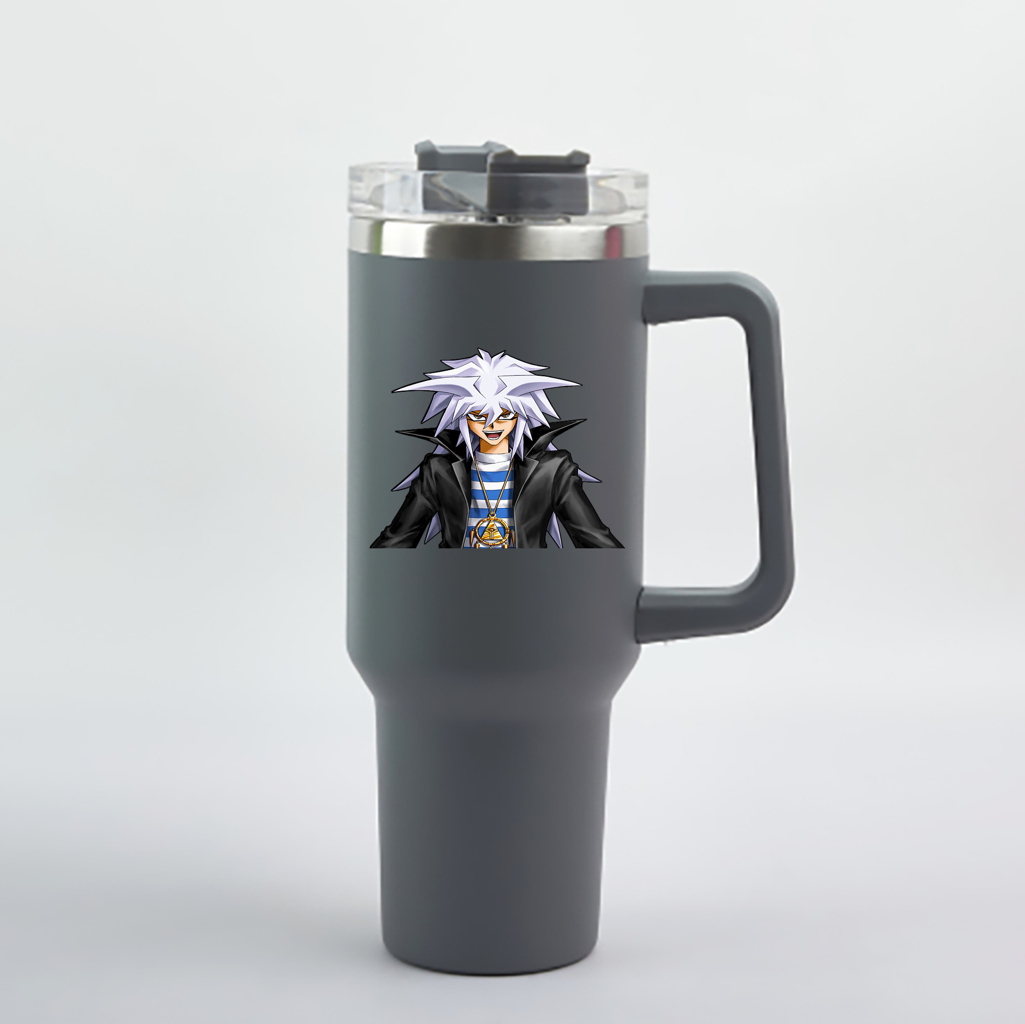 （画像用） 遊☆戯☆王 Yu-Gi-Oh! 1200mL車用タンブラー - クリスタルステッカー（プラスチックストロー付き）
