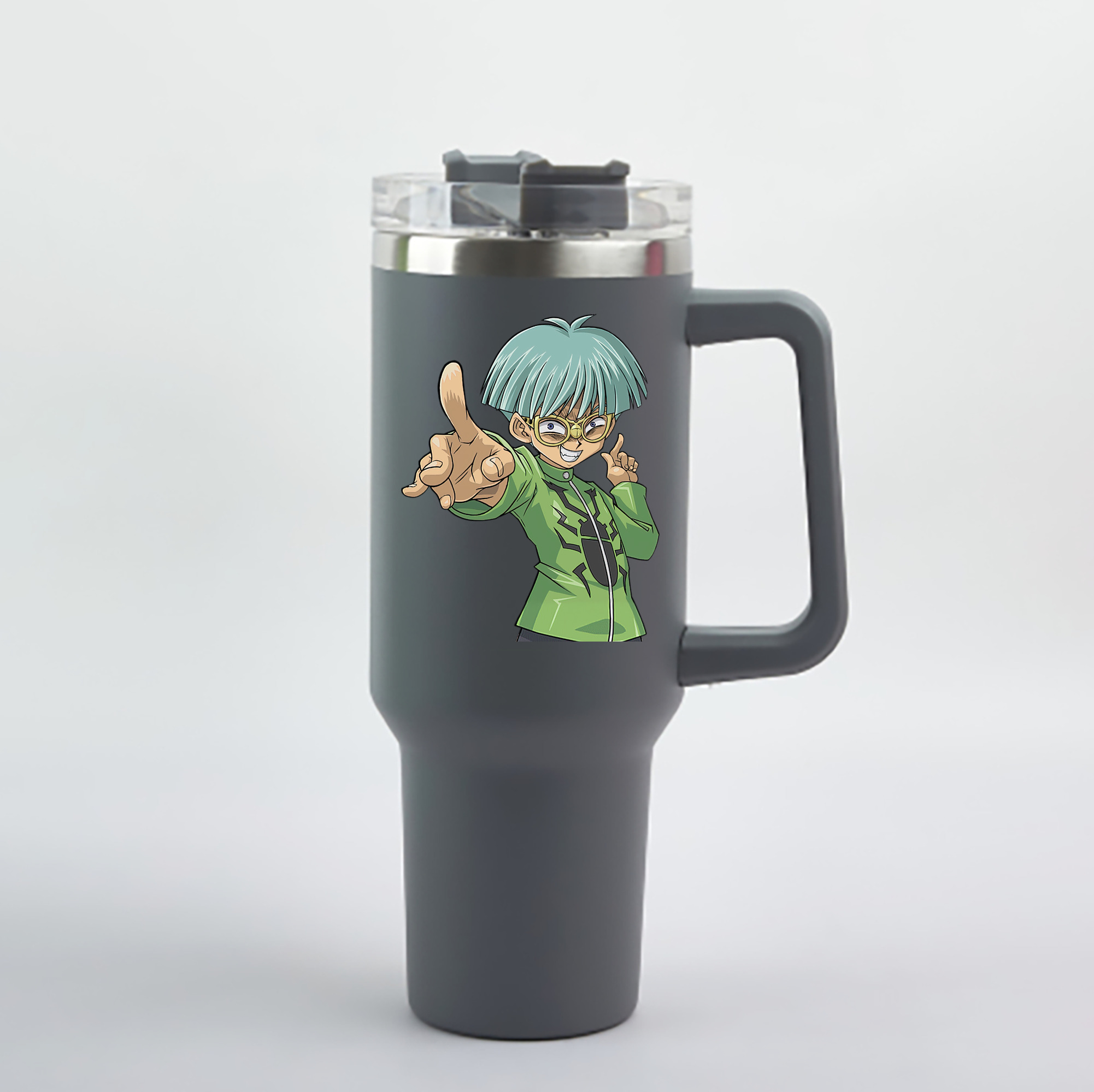 （画像用） 遊☆戯☆王 Yu-Gi-Oh! 1200mL車用タンブラー - クリスタルステッカー（プラスチックストロー付き）