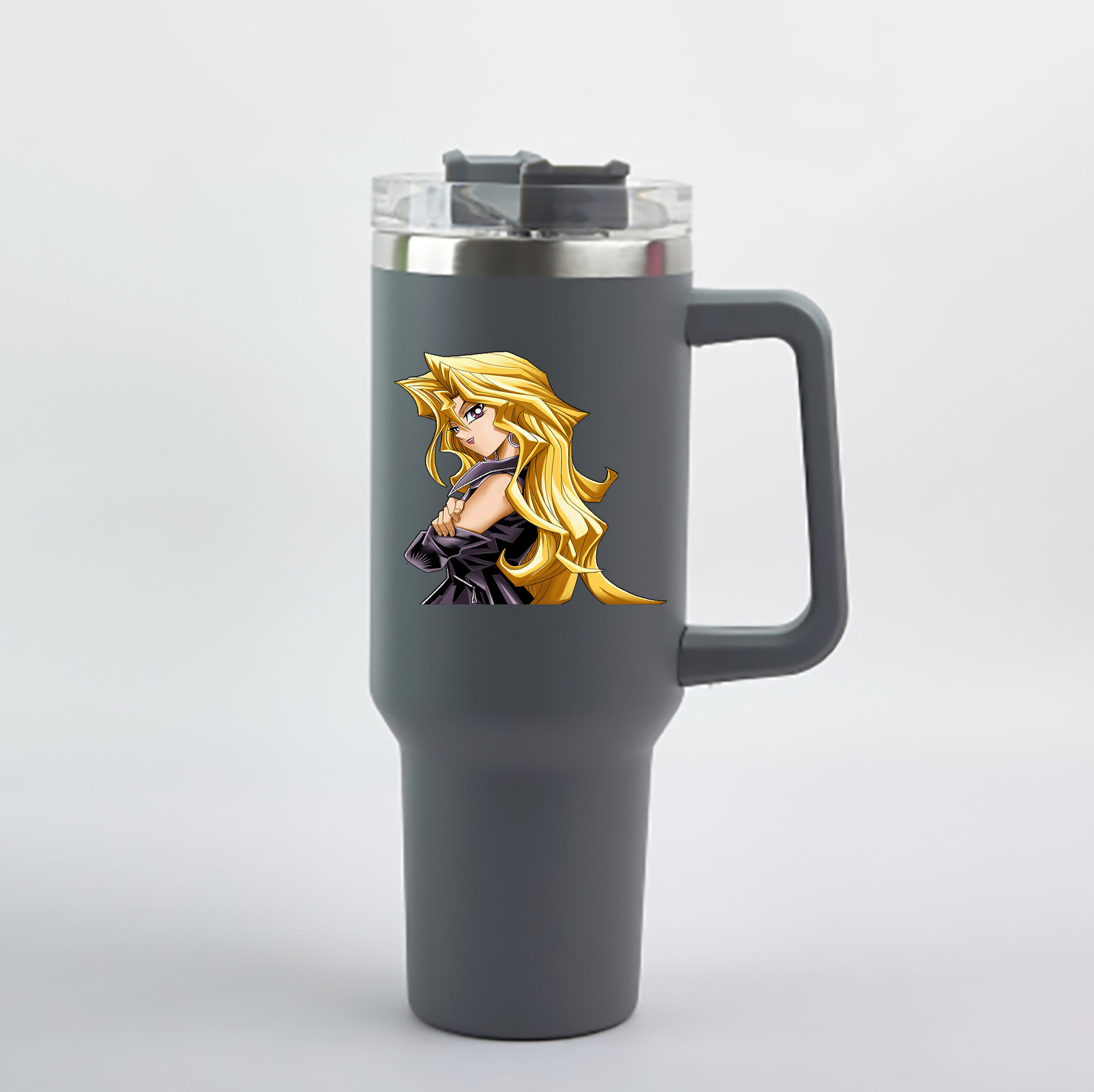 （画像用） 遊☆戯☆王 Yu-Gi-Oh! 1200mL車用タンブラー - クリスタルステッカー（プラスチックストロー付き）