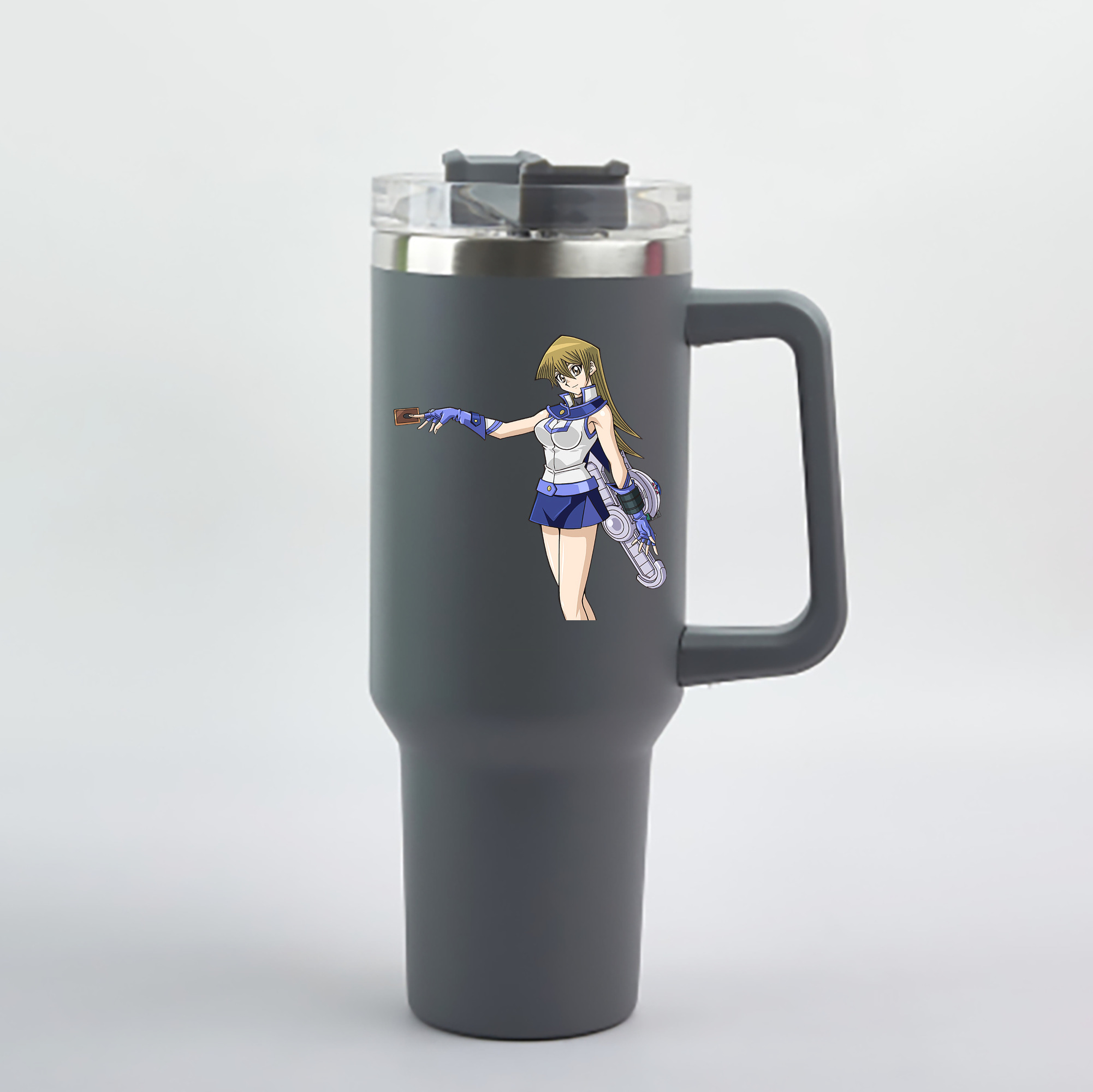 （画像用） 遊☆戯☆王 Yu-Gi-Oh! 1200mL車用タンブラー - クリスタルステッカー（プラスチックストロー付き）