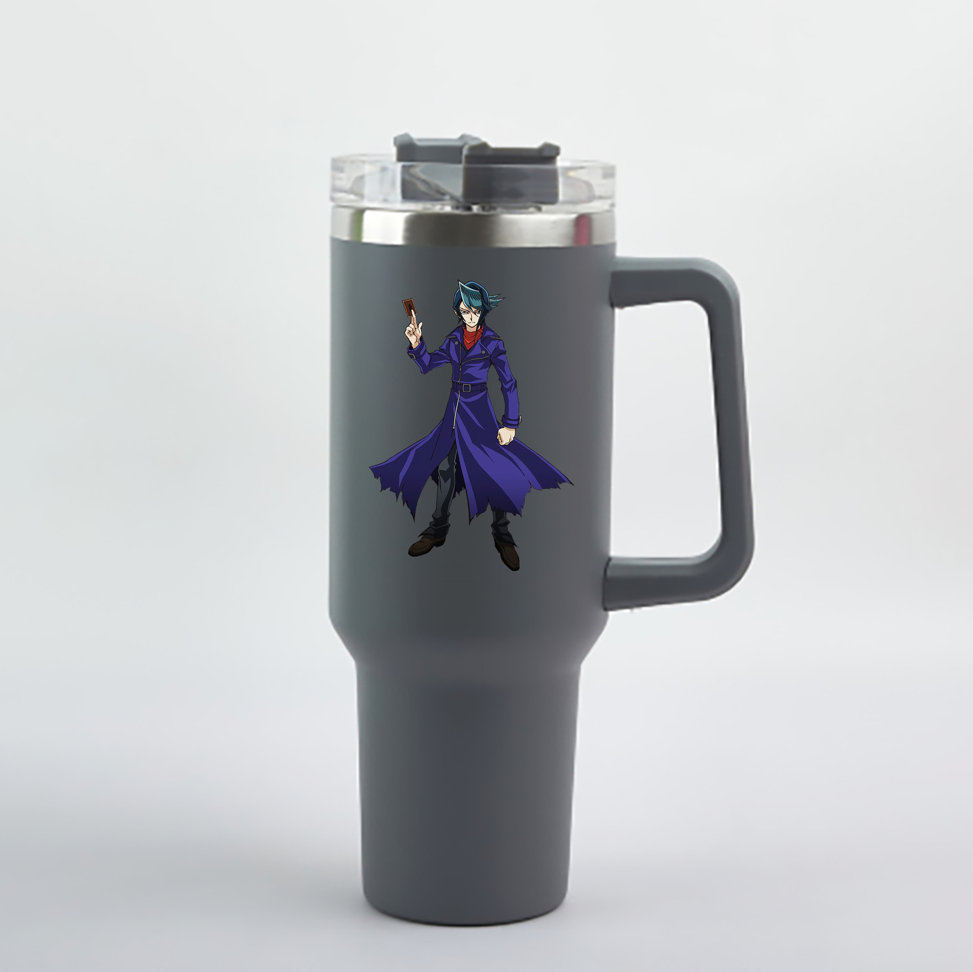（画像用） 遊☆戯☆王 Yu-Gi-Oh! 1200mL車用タンブラー - クリスタルステッカー（プラスチックストロー付き）