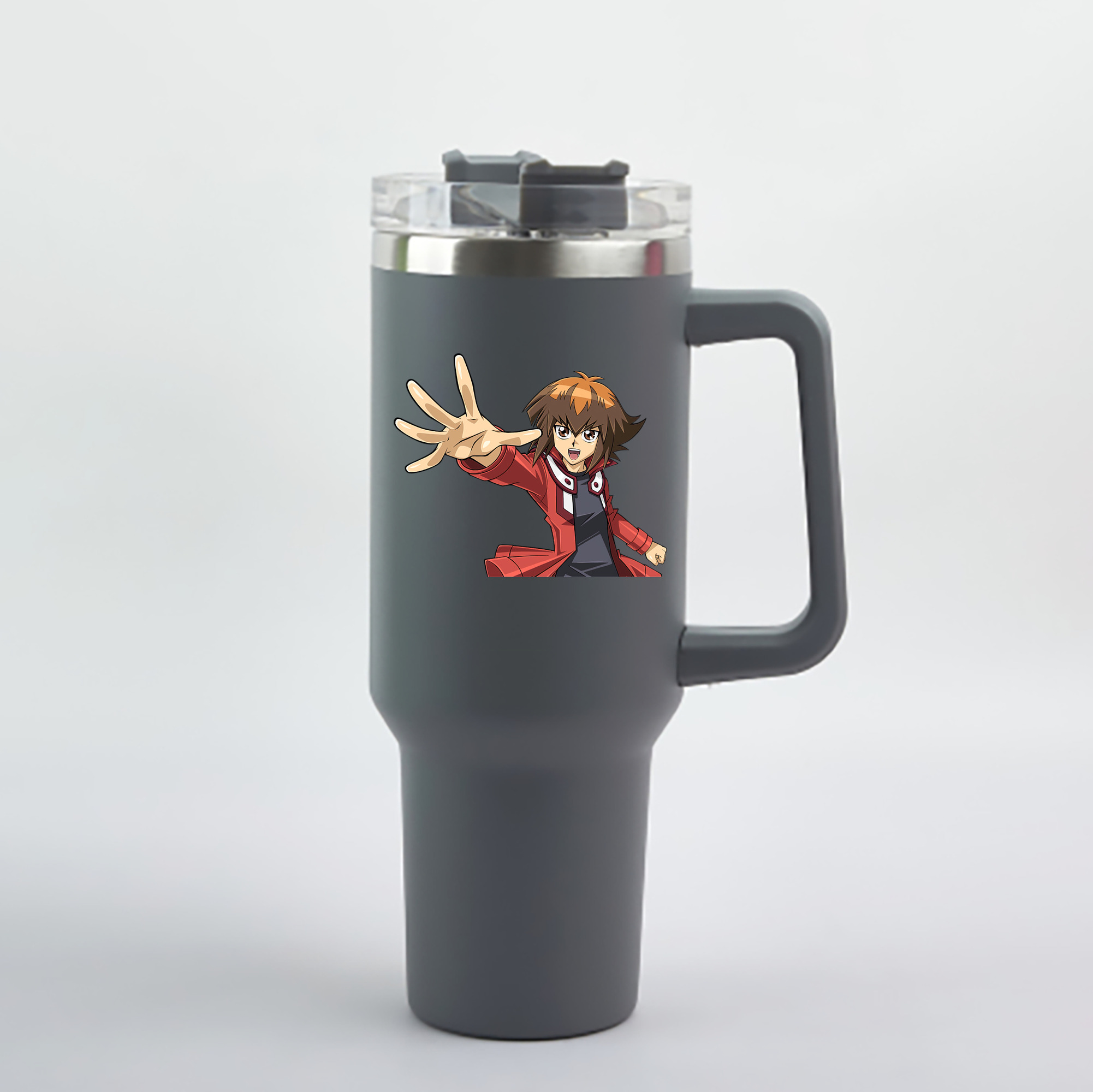 （画像用） 遊☆戯☆王 Yu-Gi-Oh! 1200mL車用タンブラー - クリスタルステッカー（プラスチックストロー付き）