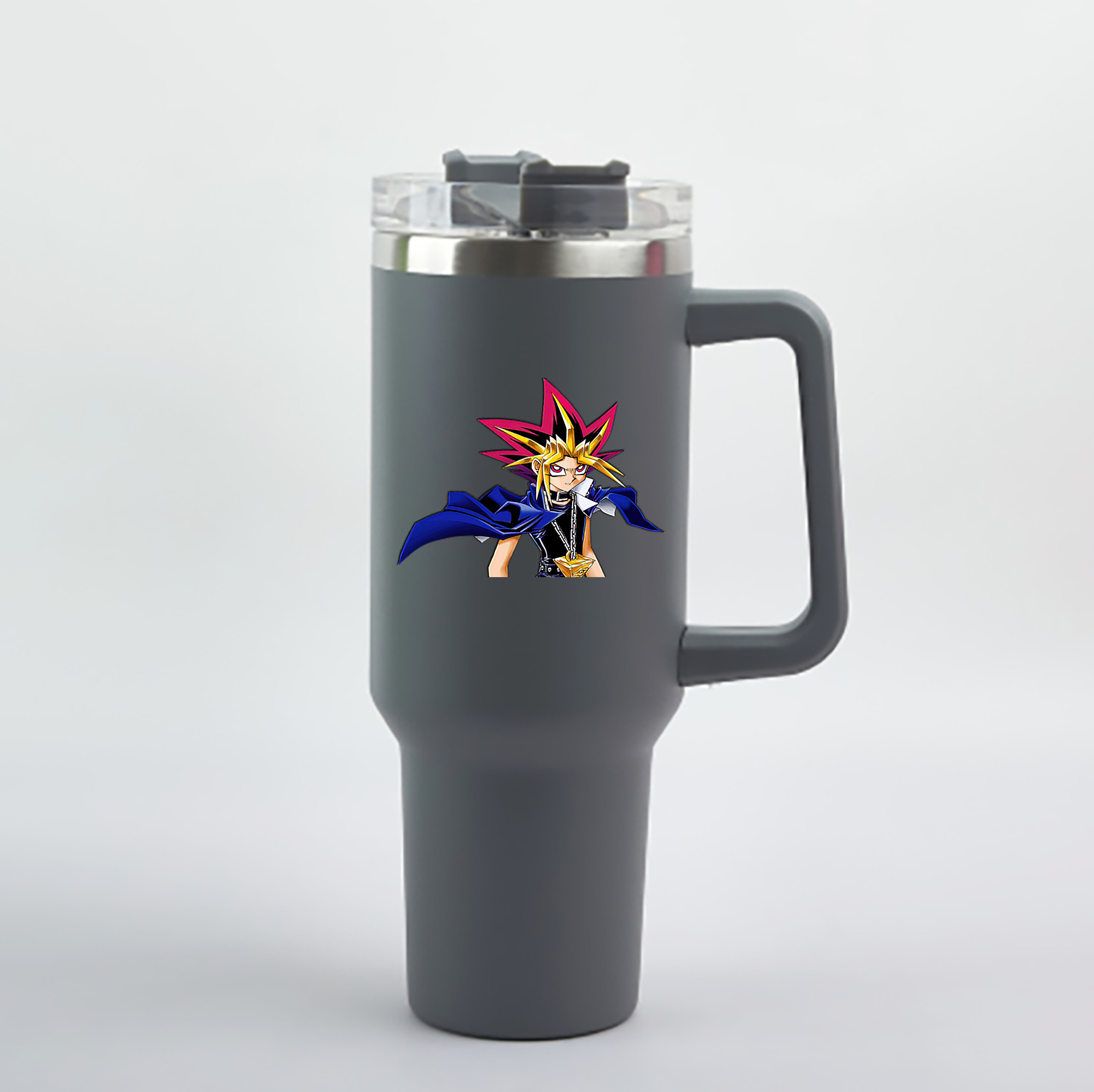 （画像用） 遊☆戯☆王 Yu-Gi-Oh! 1200mL車用タンブラー - クリスタルステッカー（プラスチックストロー付き）