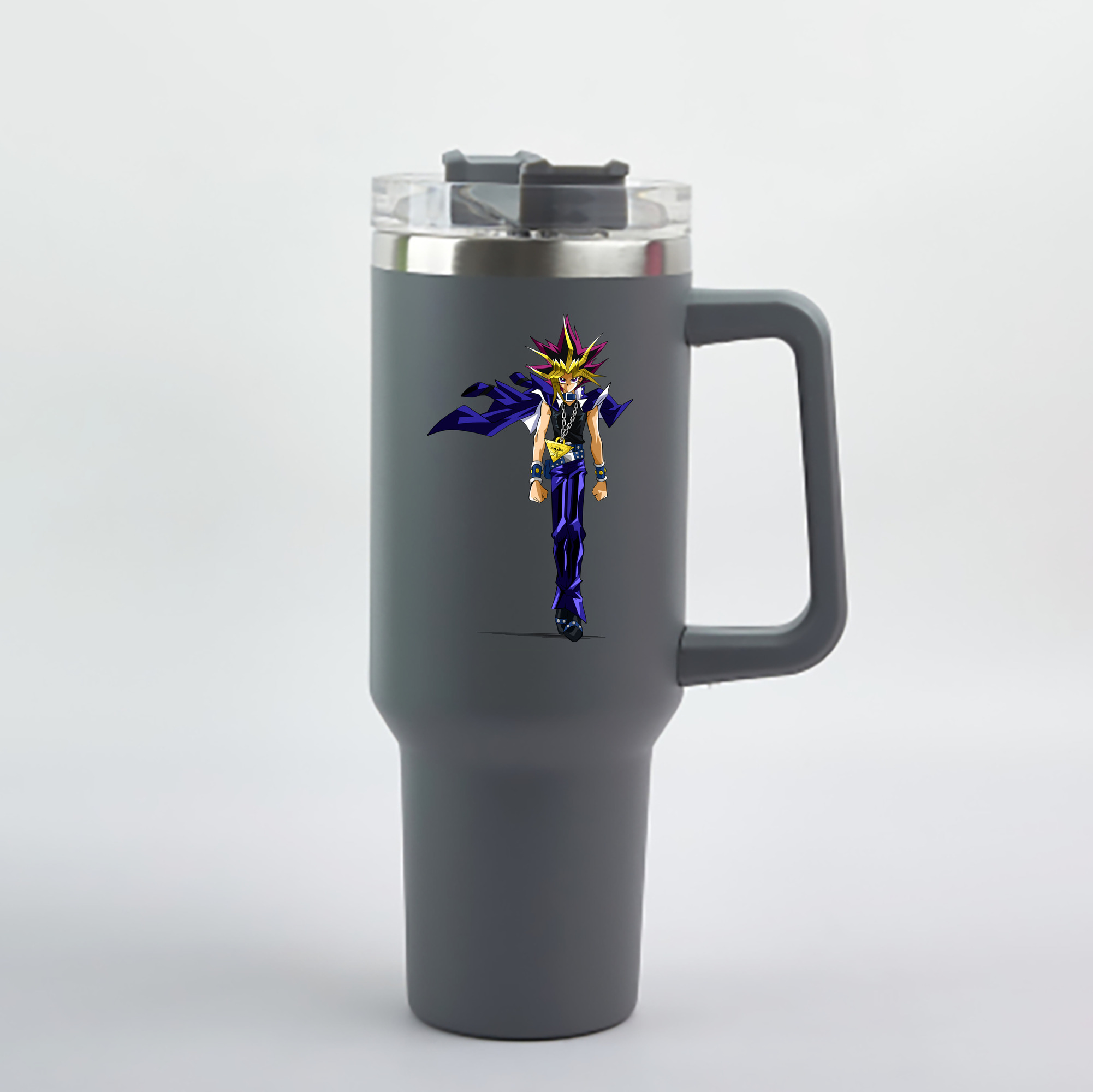 （画像用） 遊☆戯☆王 Yu-Gi-Oh! 1200mL車用タンブラー - クリスタルステッカー（プラスチックストロー付き）