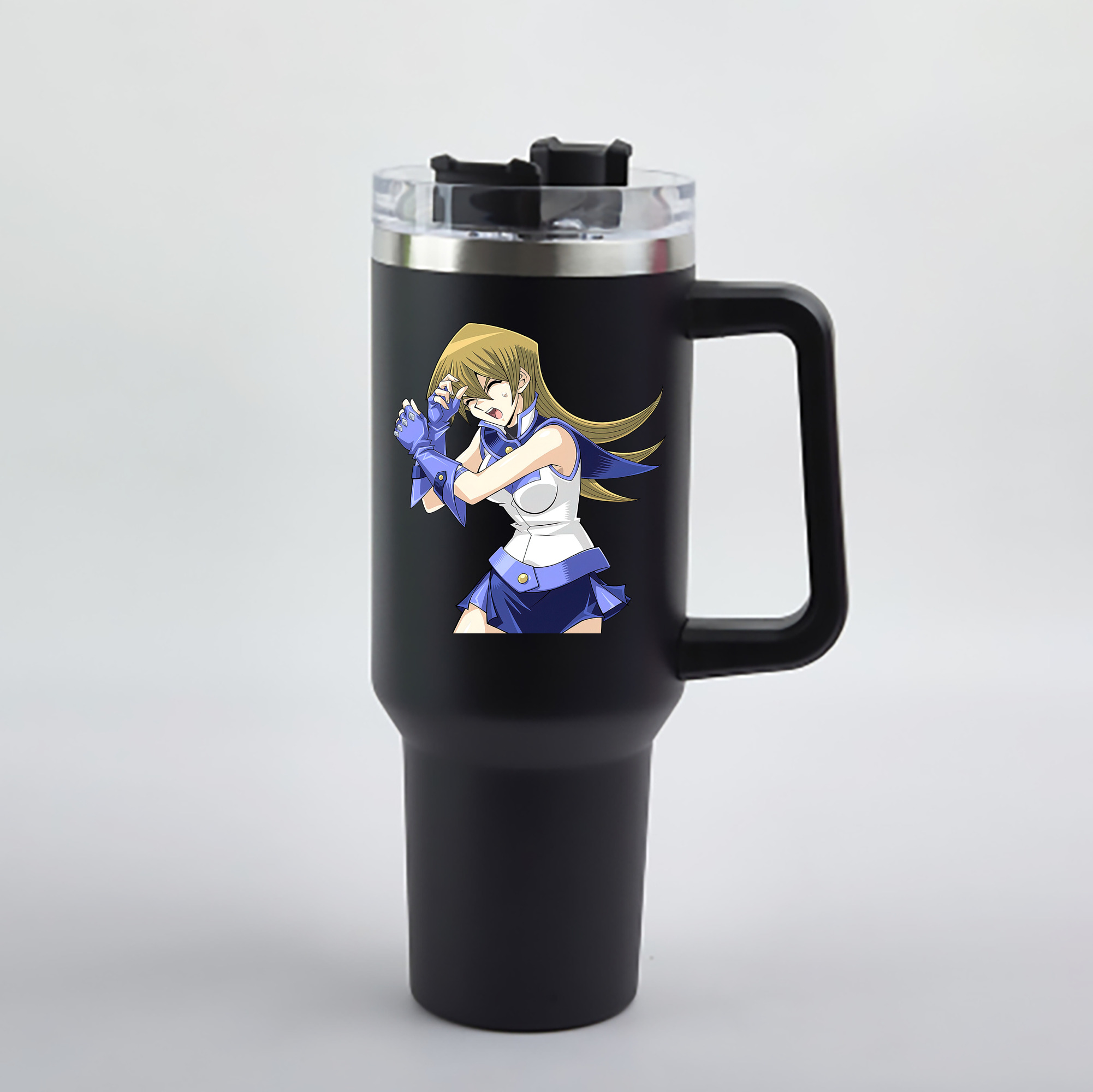 （画像用） 遊☆戯☆王 Yu-Gi-Oh! 1200mL車用タンブラー - クリスタルステッカー（プラスチックストロー付き）