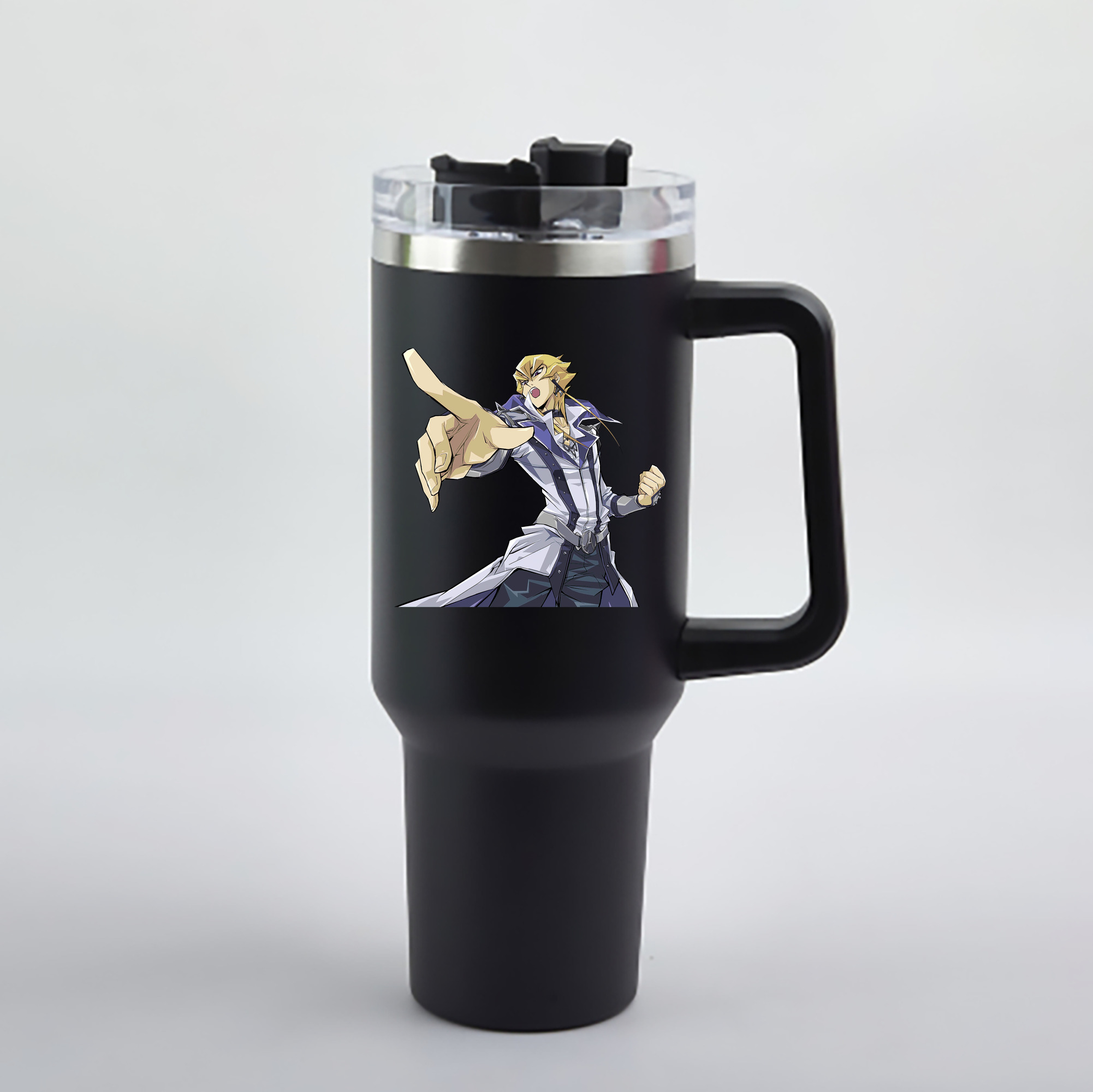 （画像用） 遊☆戯☆王 Yu-Gi-Oh! 1200mL車用タンブラー - クリスタルステッカー（プラスチックストロー付き）