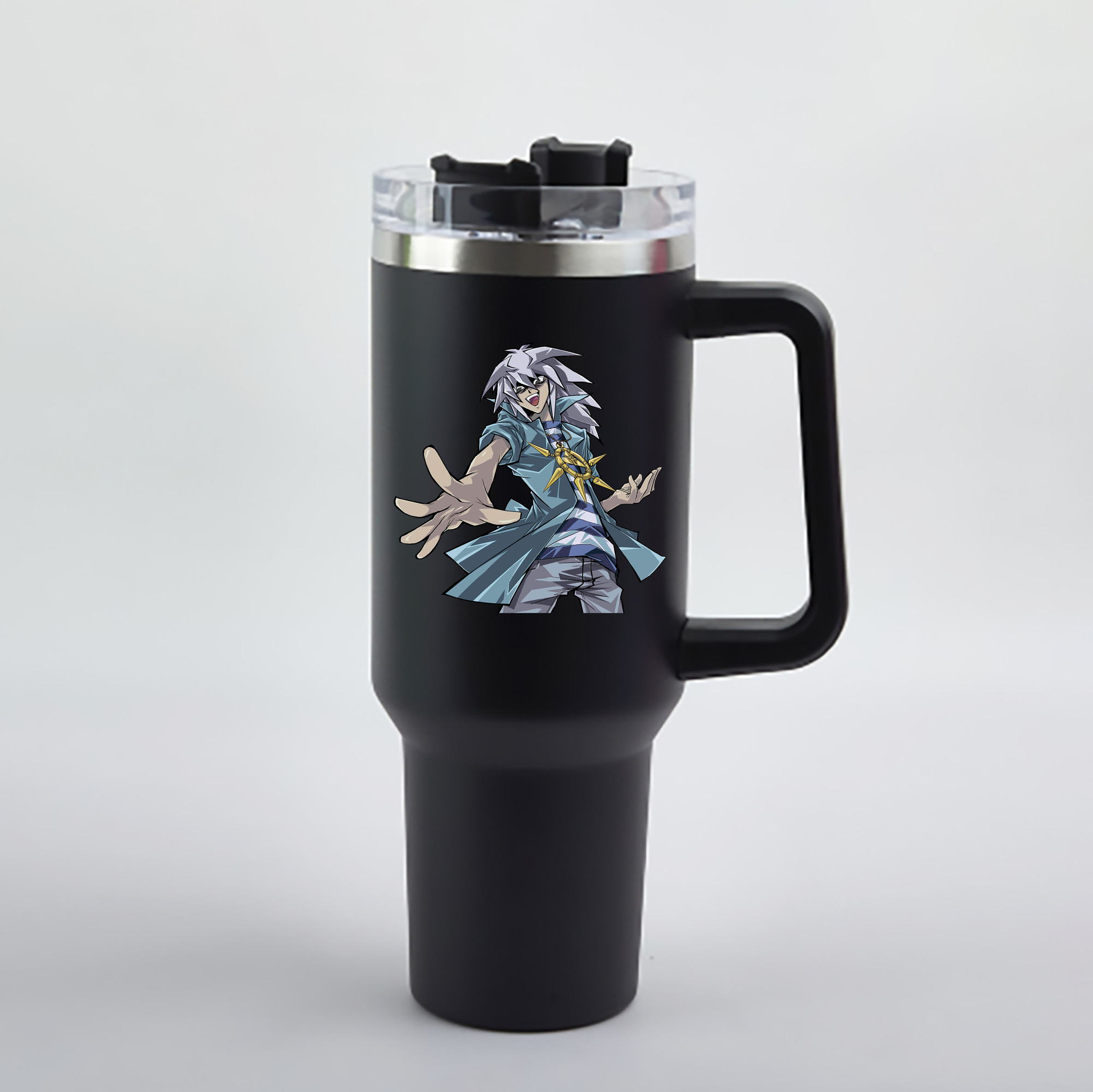 （画像用） 遊☆戯☆王 Yu-Gi-Oh! 1200mL車用タンブラー - クリスタルステッカー（プラスチックストロー付き）