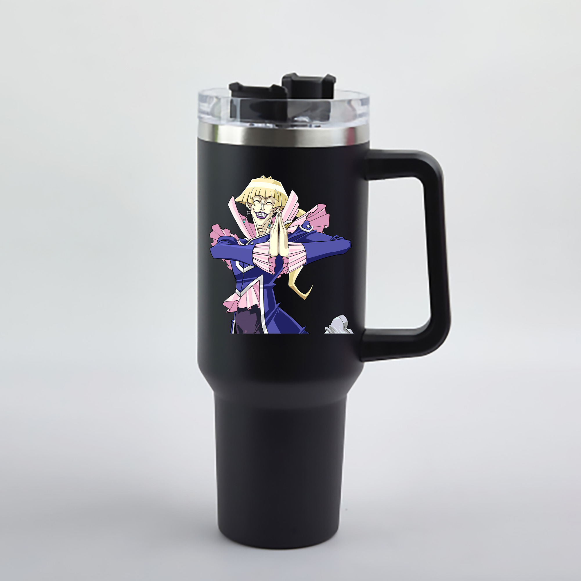 （画像用） 遊☆戯☆王 Yu-Gi-Oh! 1200mL車用タンブラー - クリスタルステッカー（プラスチックストロー付き）