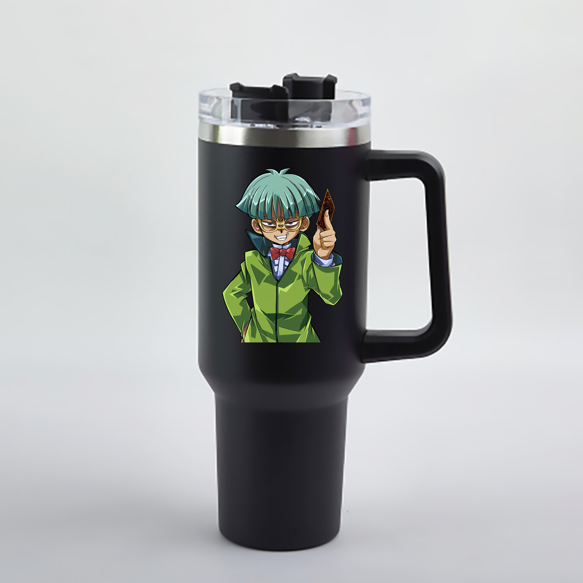 （画像用） 遊☆戯☆王 Yu-Gi-Oh! 1200mL車用タンブラー - クリスタルステッカー（プラスチックストロー付き）