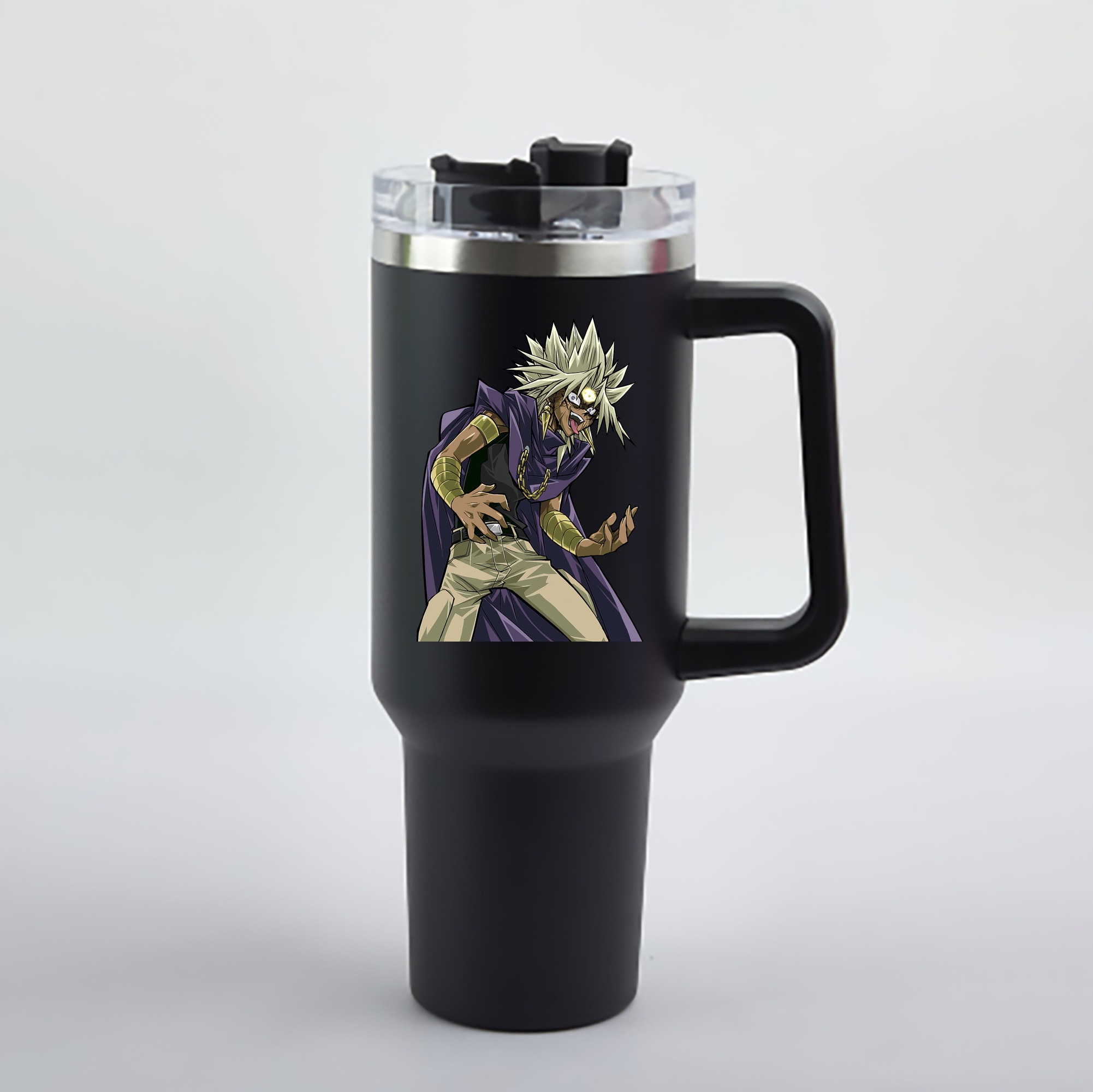 （画像用） 遊☆戯☆王 Yu-Gi-Oh! 1200mL車用タンブラー - クリスタルステッカー（プラスチックストロー付き）