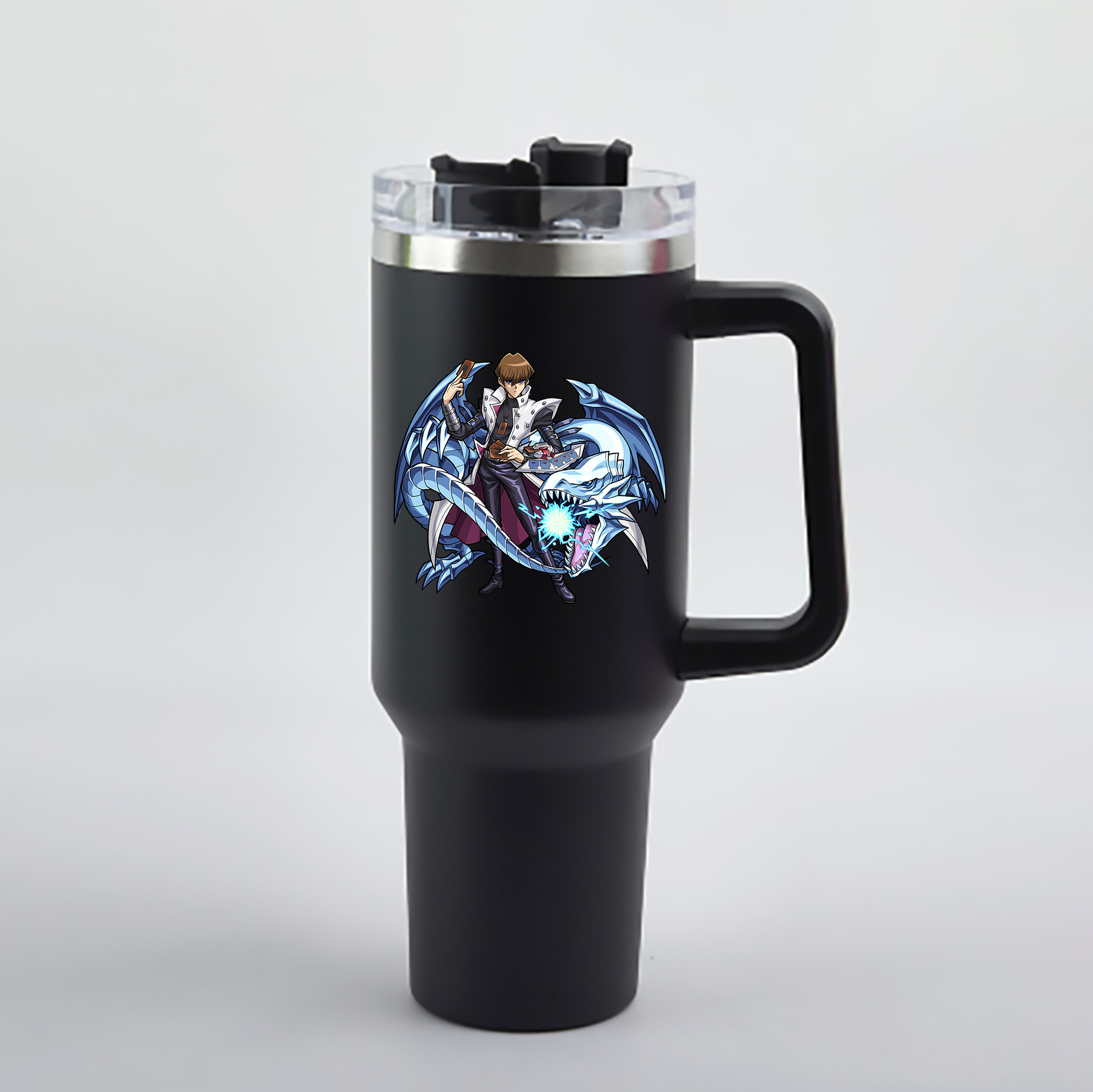 （画像用） 遊☆戯☆王 Yu-Gi-Oh! 1200mL車用タンブラー - クリスタルステッカー（プラスチックストロー付き）
