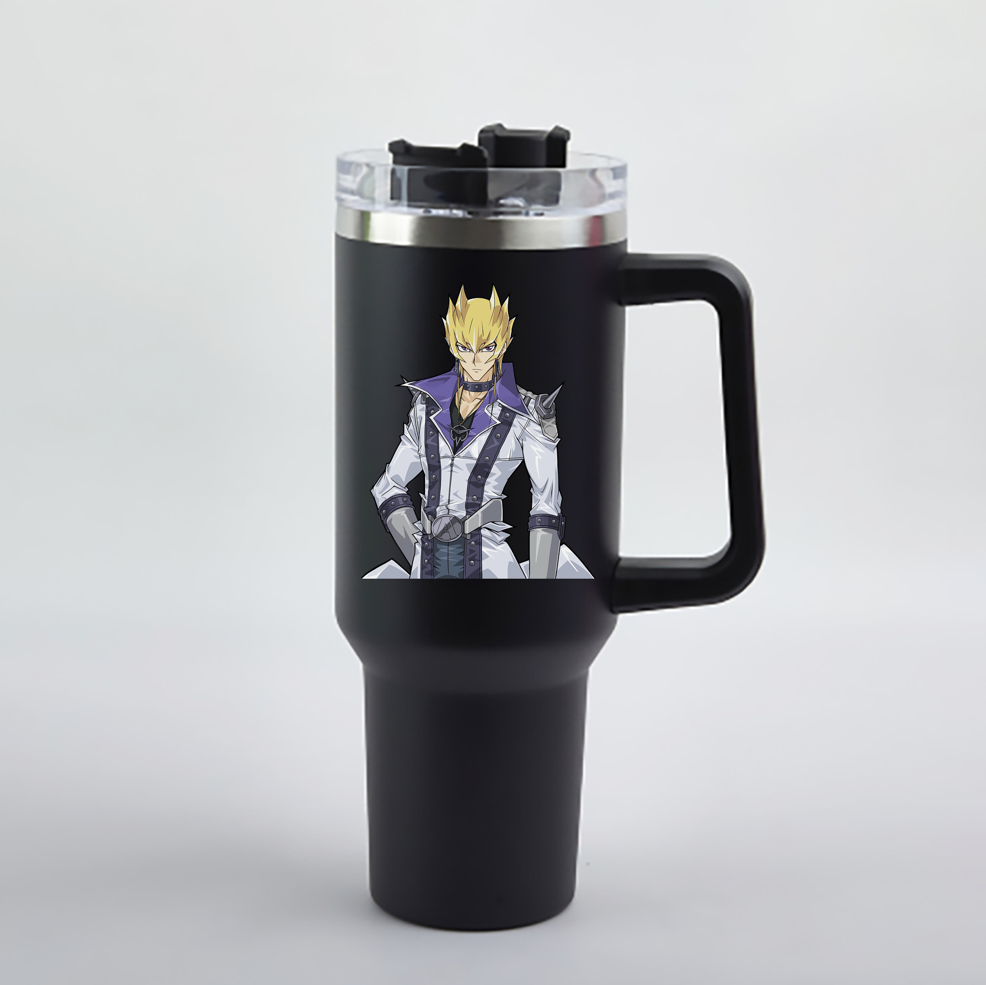 （画像用） 遊☆戯☆王 Yu-Gi-Oh! 1200mL車用タンブラー - クリスタルステッカー（プラスチックストロー付き）