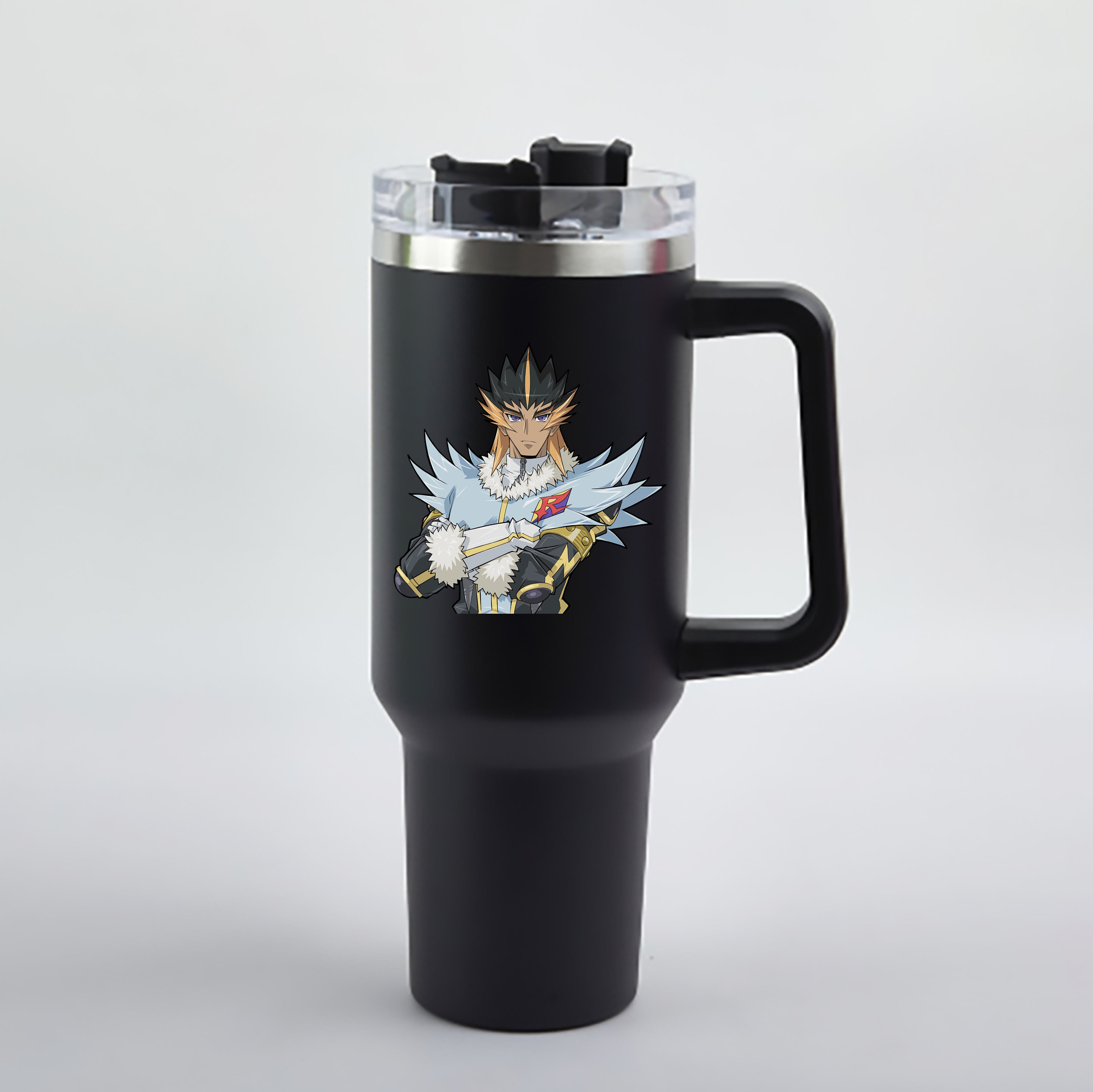 （画像用） 遊☆戯☆王 Yu-Gi-Oh! 1200mL車用タンブラー - クリスタルステッカー（プラスチックストロー付き）