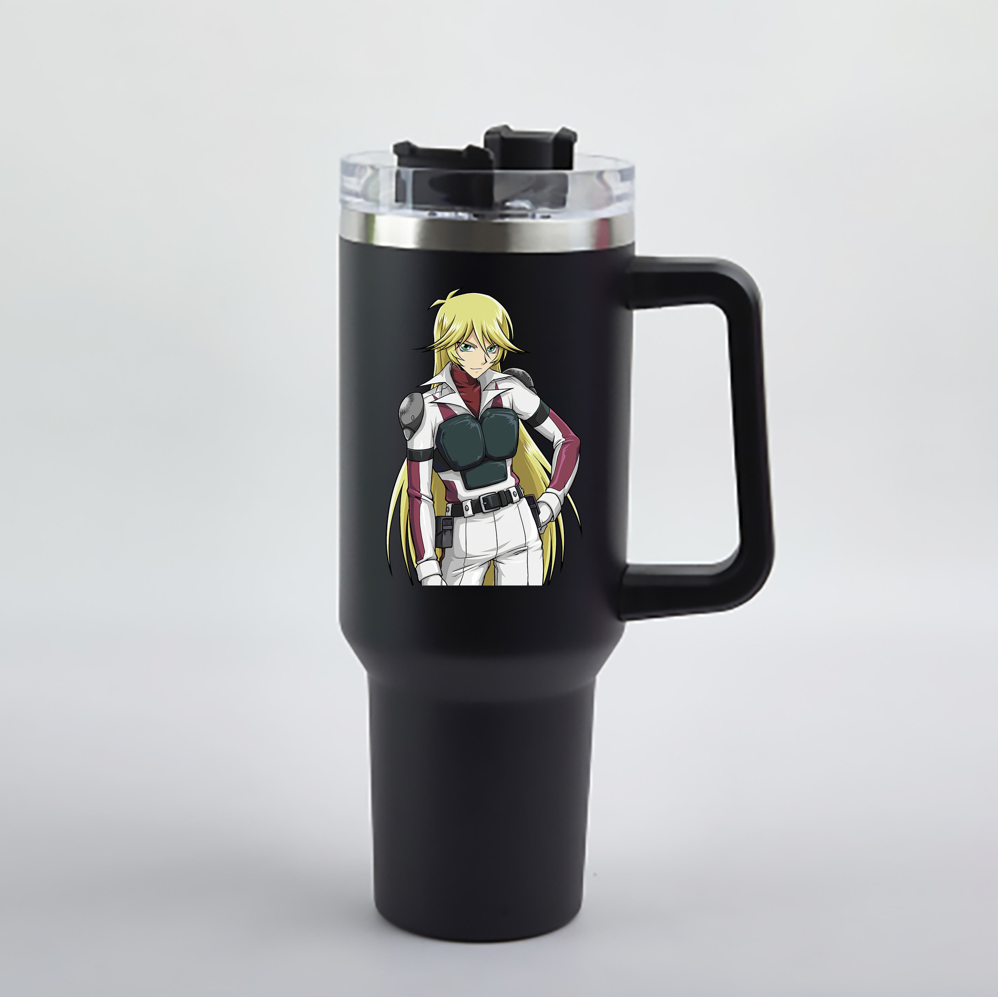 （画像用） 遊☆戯☆王 Yu-Gi-Oh! 1200mL車用タンブラー - クリスタルステッカー（プラスチックストロー付き）
