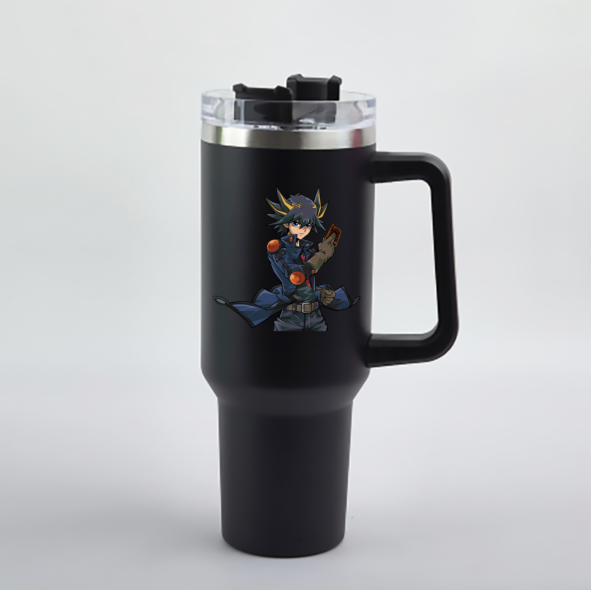 （画像用） 遊☆戯☆王 Yu-Gi-Oh! 1200mL車用タンブラー - クリスタルステッカー（プラスチックストロー付き）