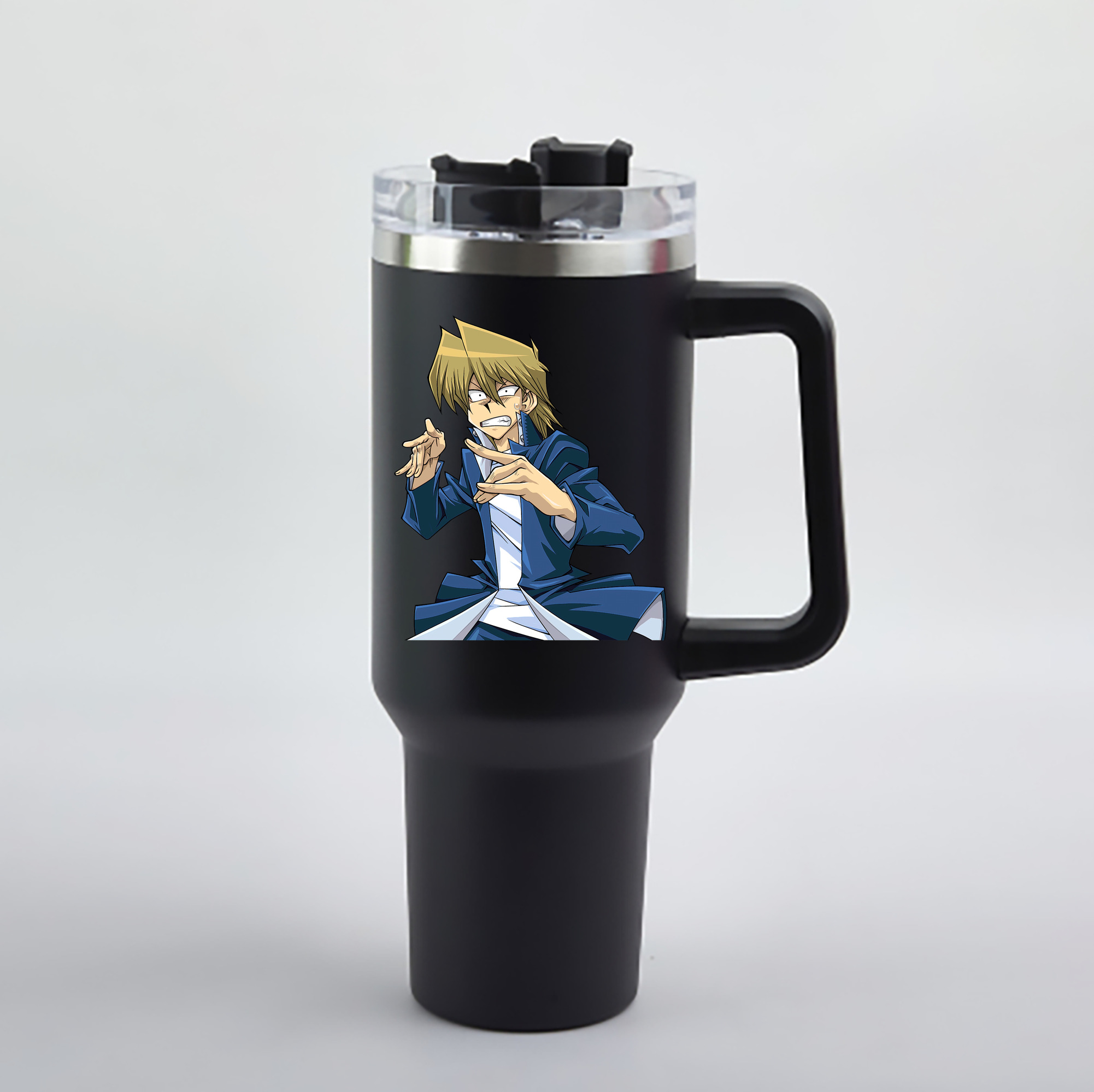 （画像用） 遊☆戯☆王 Yu-Gi-Oh! 1200mL車用タンブラー - クリスタルステッカー（プラスチックストロー付き）