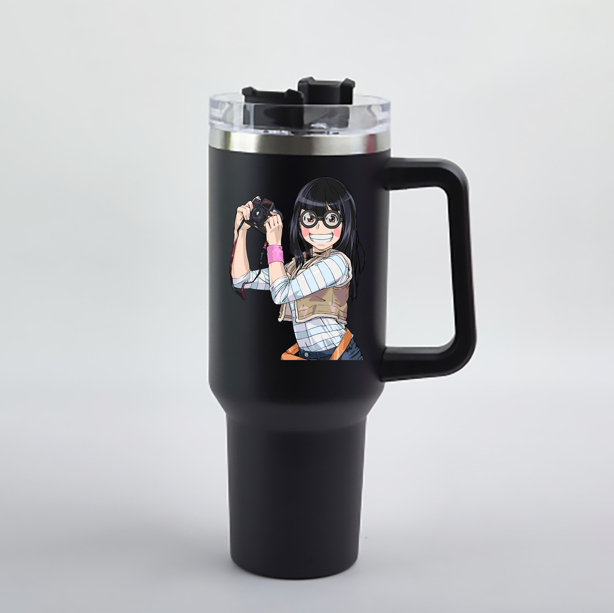 （画像用） 遊☆戯☆王 Yu-Gi-Oh! 1200mL車用タンブラー - クリスタルステッカー（プラスチックストロー付き）