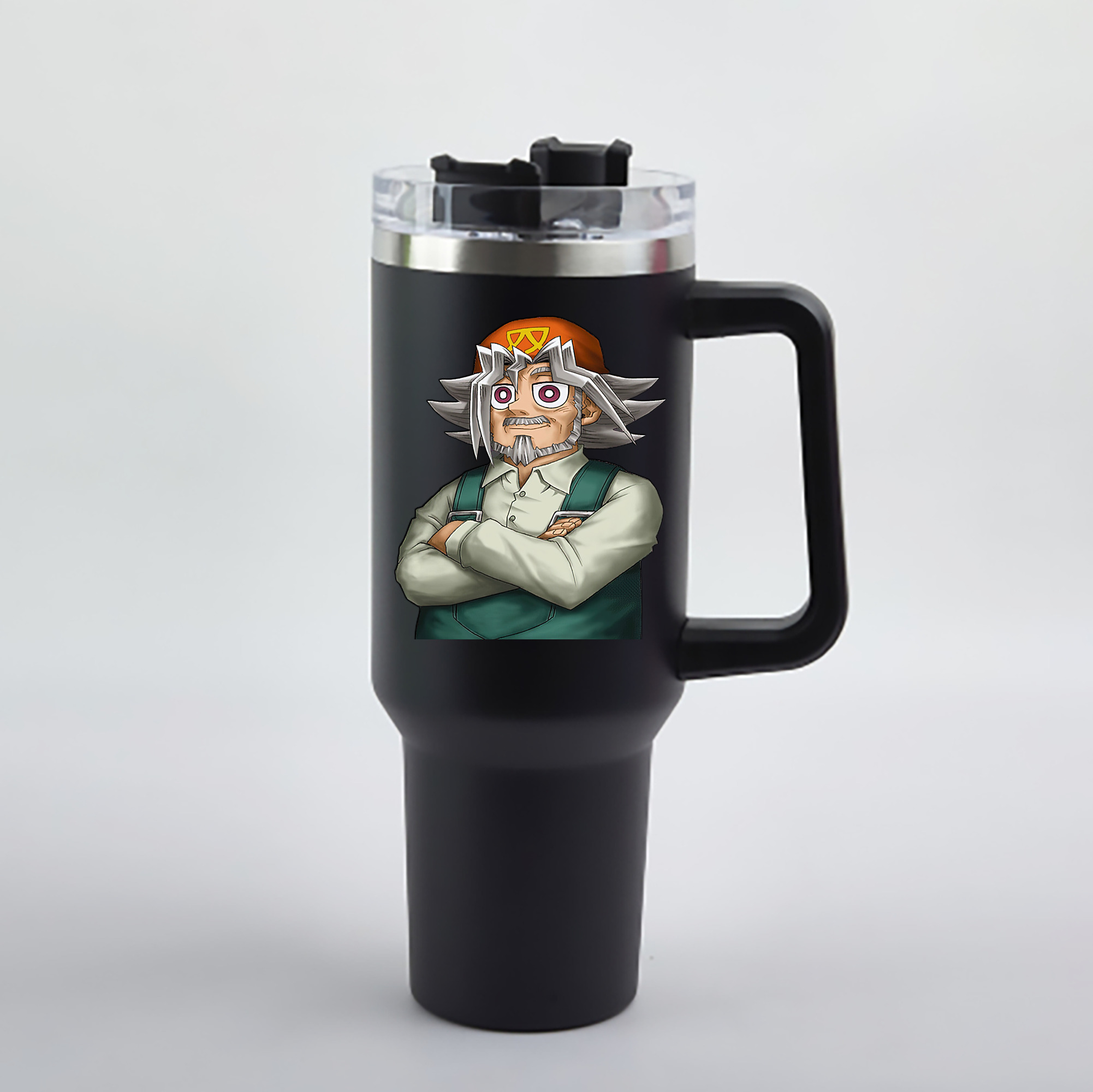 （画像用） 遊☆戯☆王 Yu-Gi-Oh! 1200mL車用タンブラー - クリスタルステッカー（プラスチックストロー付き）