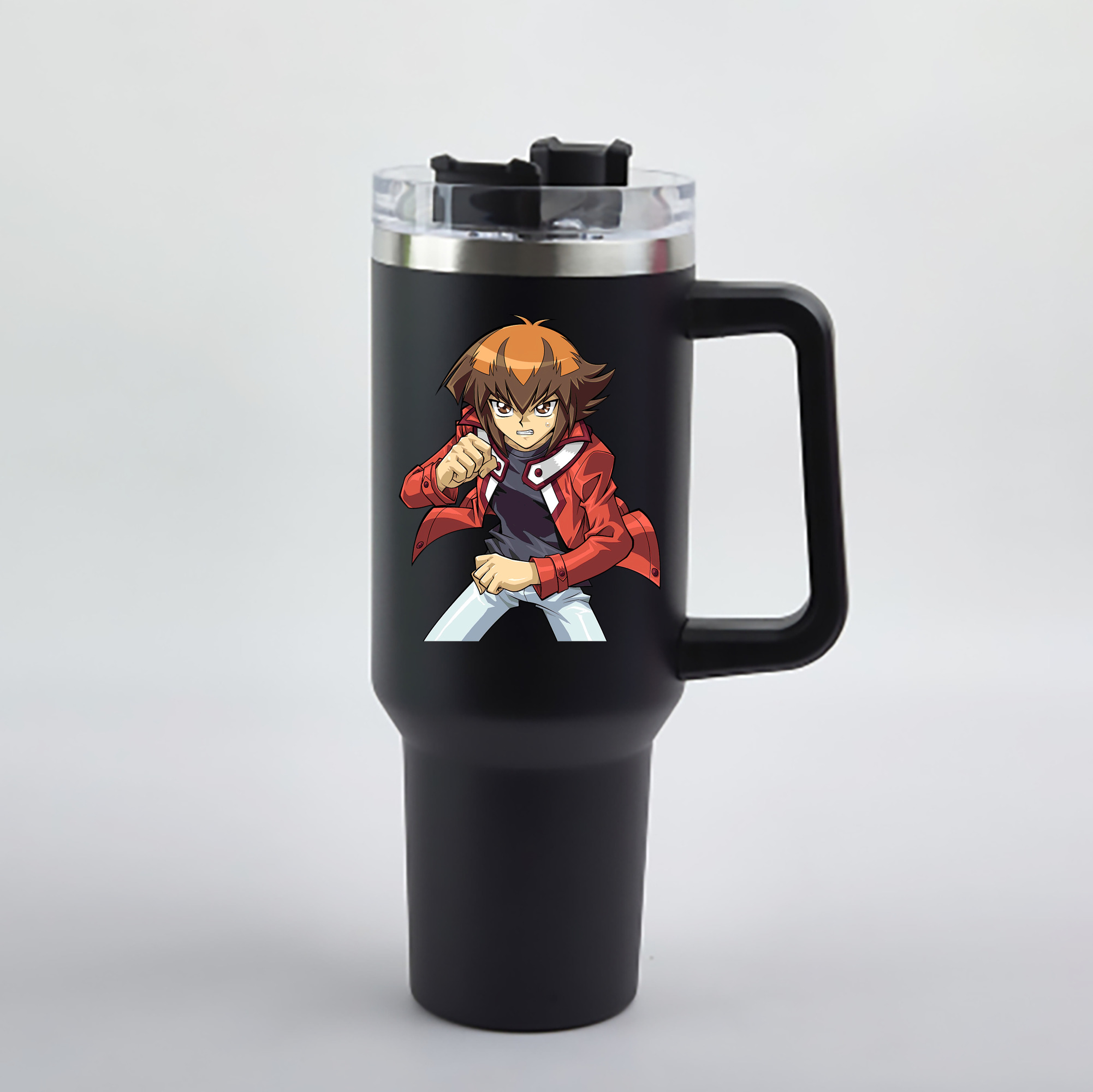 （画像用） 遊☆戯☆王 Yu-Gi-Oh! 1200mL車用タンブラー - クリスタルステッカー（プラスチックストロー付き）