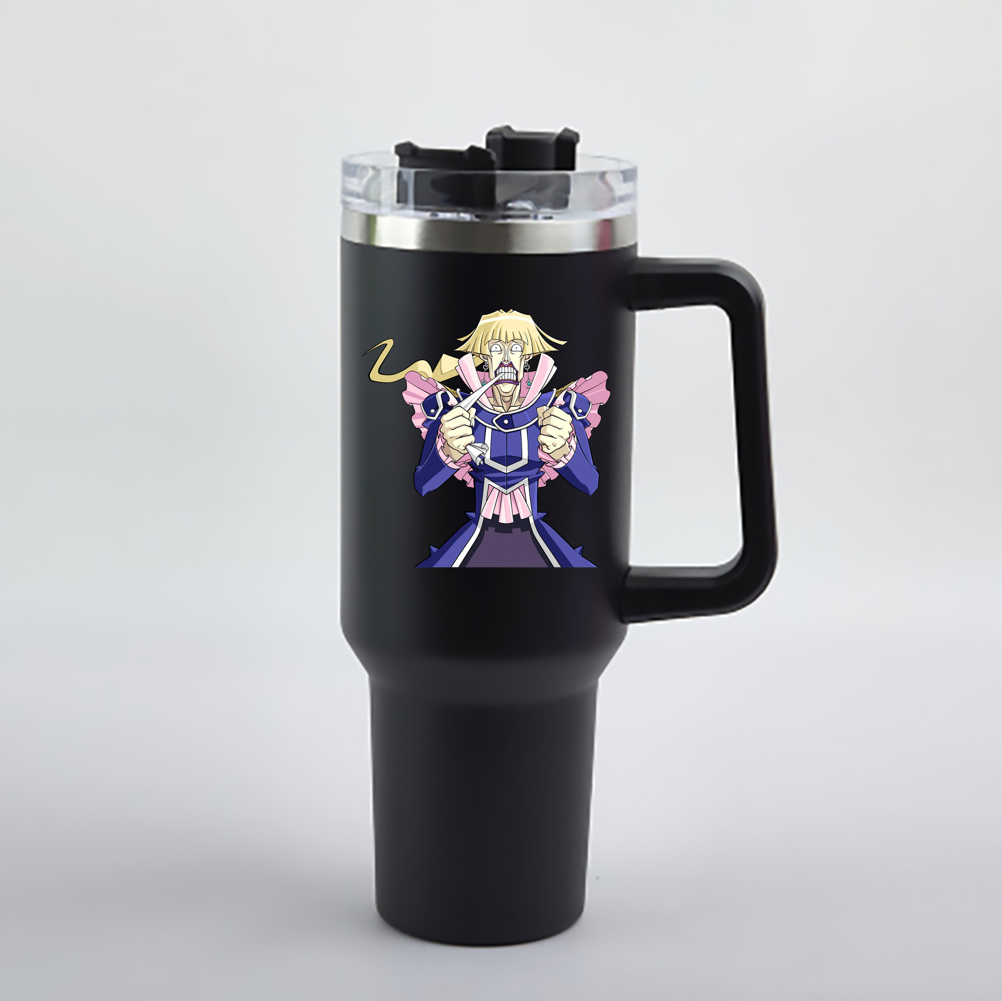 （画像用） 遊☆戯☆王 Yu-Gi-Oh! 1200mL車用タンブラー - クリスタルステッカー（プラスチックストロー付き）