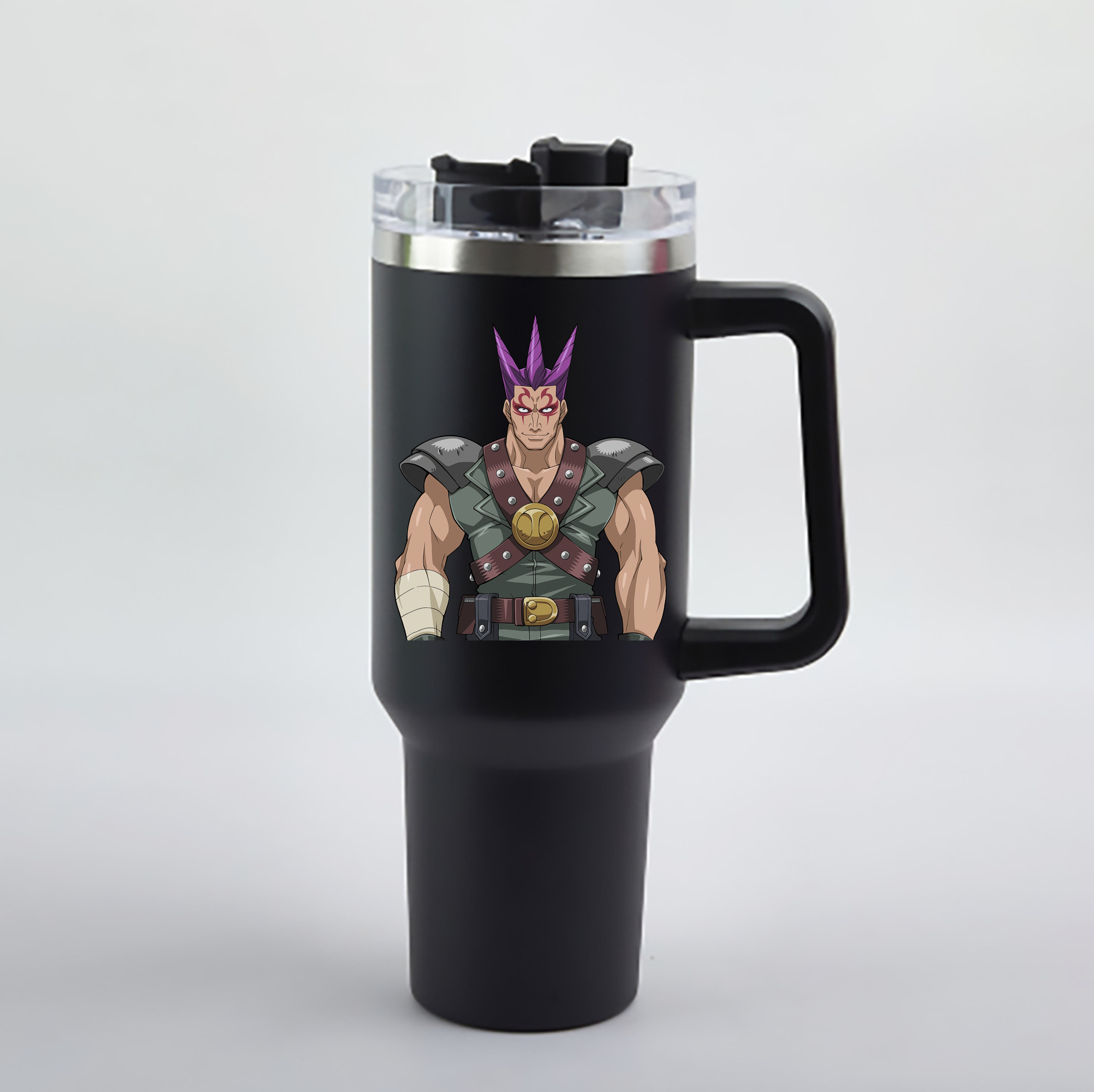 （画像用） 遊☆戯☆王 Yu-Gi-Oh! 1200mL車用タンブラー - クリスタルステッカー（プラスチックストロー付き）