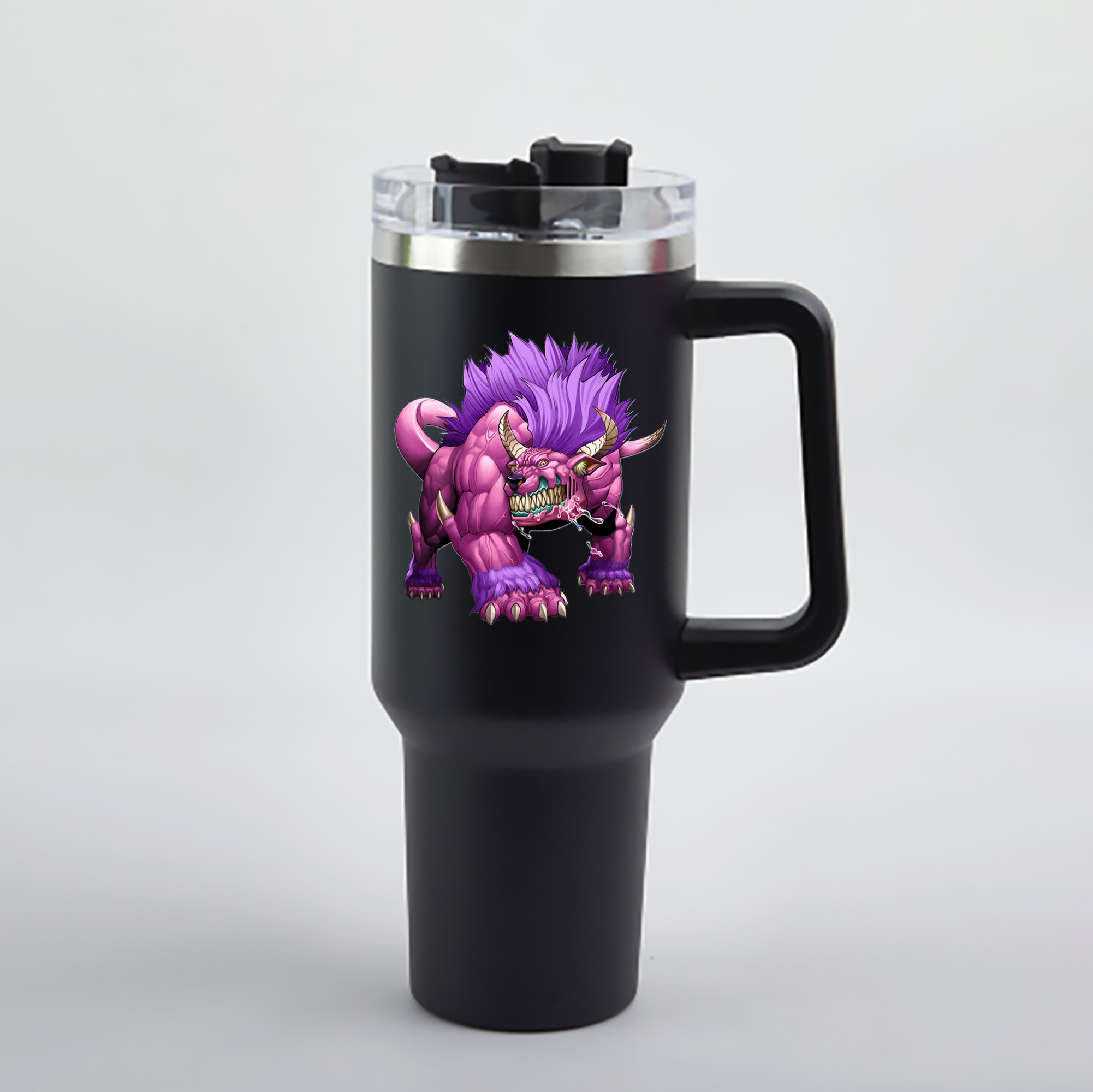 （画像用） 遊☆戯☆王 Yu-Gi-Oh! 1200mL車用タンブラー - クリスタルステッカー（プラスチックストロー付き）