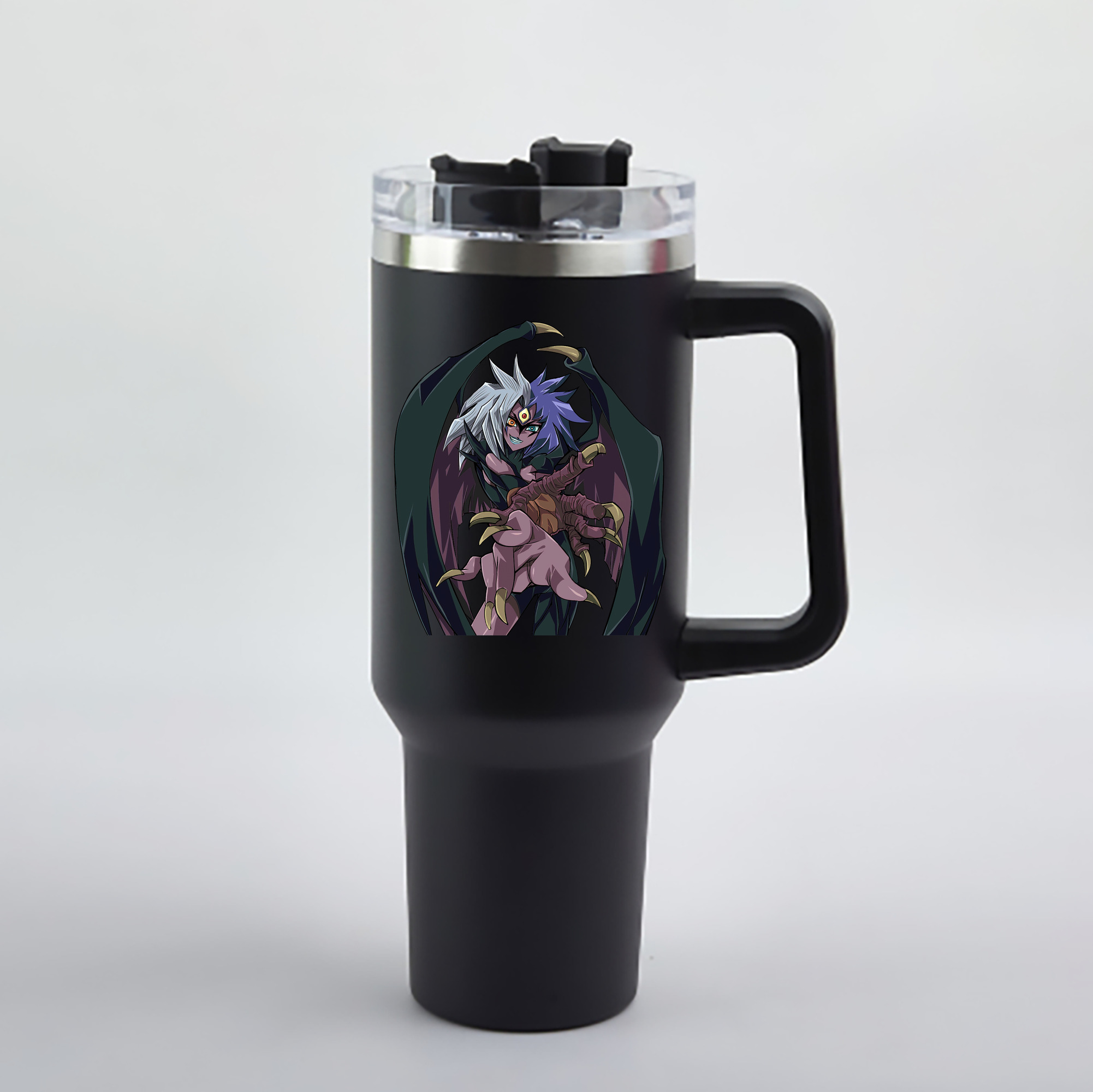 （画像用） 遊☆戯☆王 Yu-Gi-Oh! 1200mL車用タンブラー - クリスタルステッカー（プラスチックストロー付き）