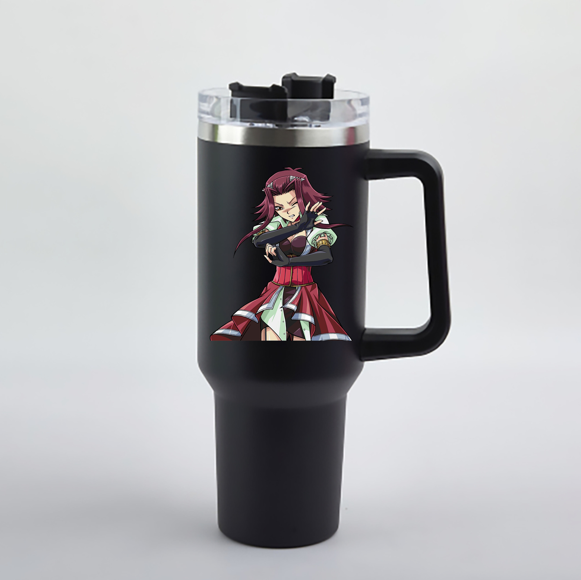 （画像用） 遊☆戯☆王 Yu-Gi-Oh! 1200mL車用タンブラー - クリスタルステッカー（プラスチックストロー付き）