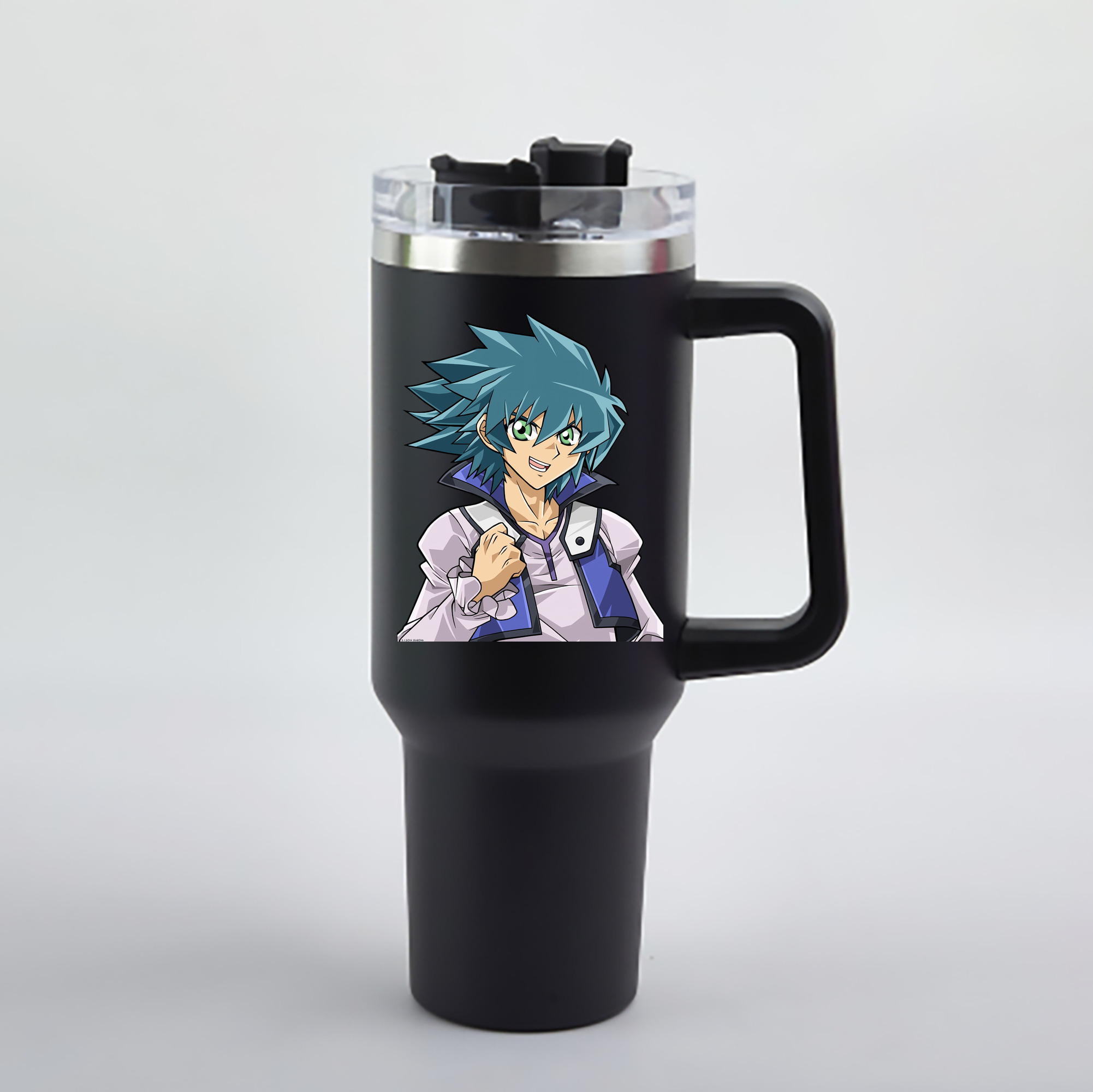 （画像用） 遊☆戯☆王 Yu-Gi-Oh! 1200mL車用タンブラー - クリスタルステッカー（プラスチックストロー付き）