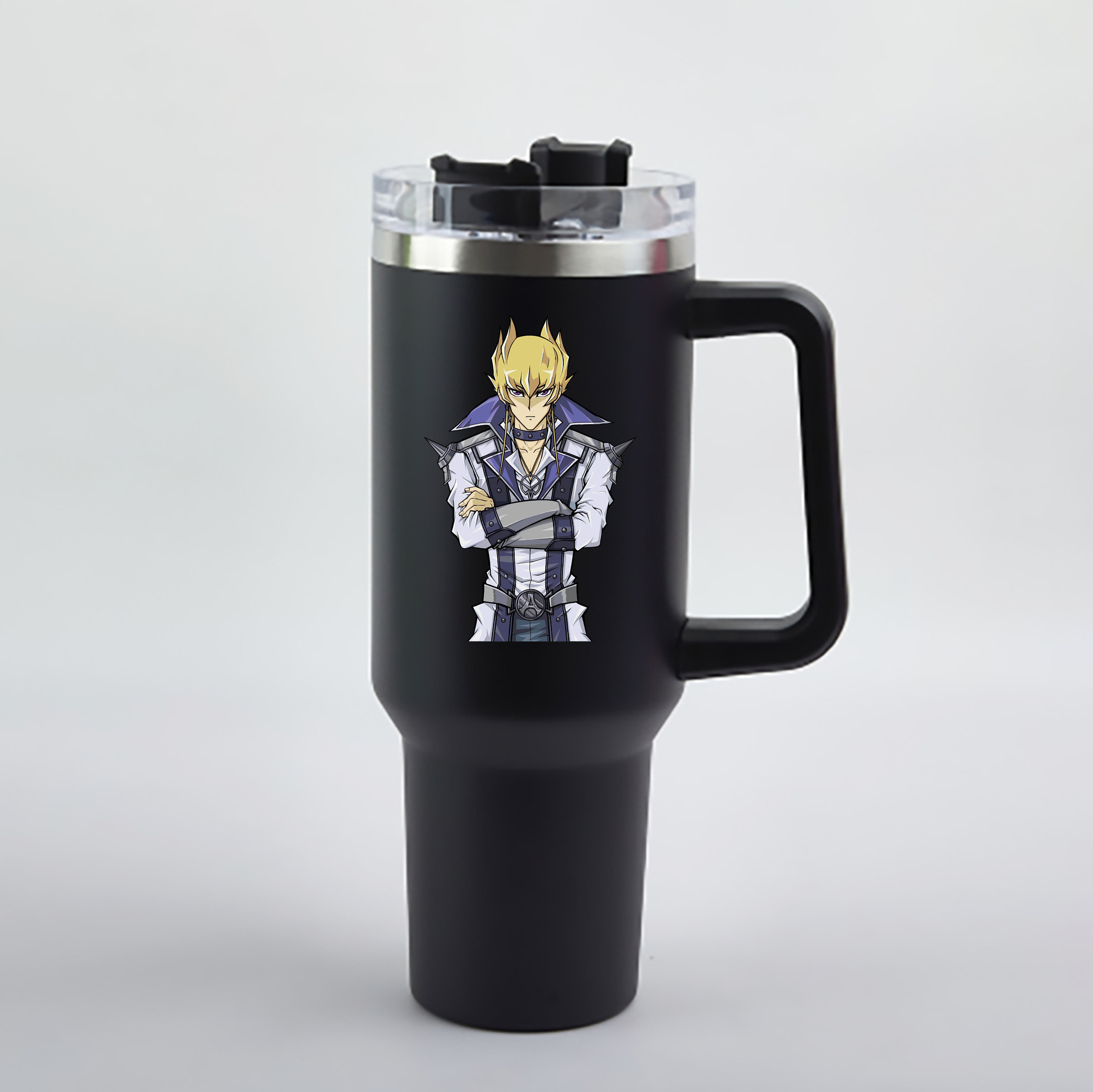 （画像用） 遊☆戯☆王 Yu-Gi-Oh! 1200mL車用タンブラー - クリスタルステッカー（プラスチックストロー付き）