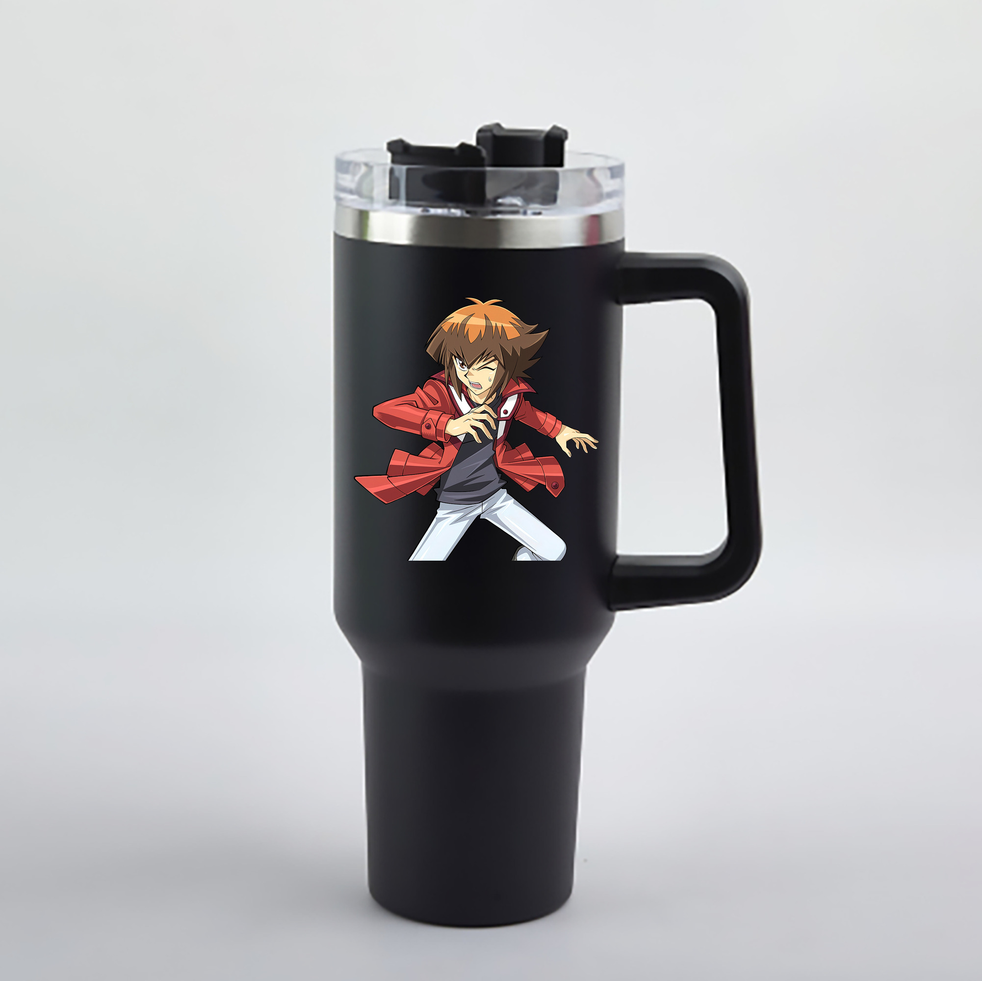 （画像用） 遊☆戯☆王 Yu-Gi-Oh! 1200mL車用タンブラー - クリスタルステッカー（プラスチックストロー付き）